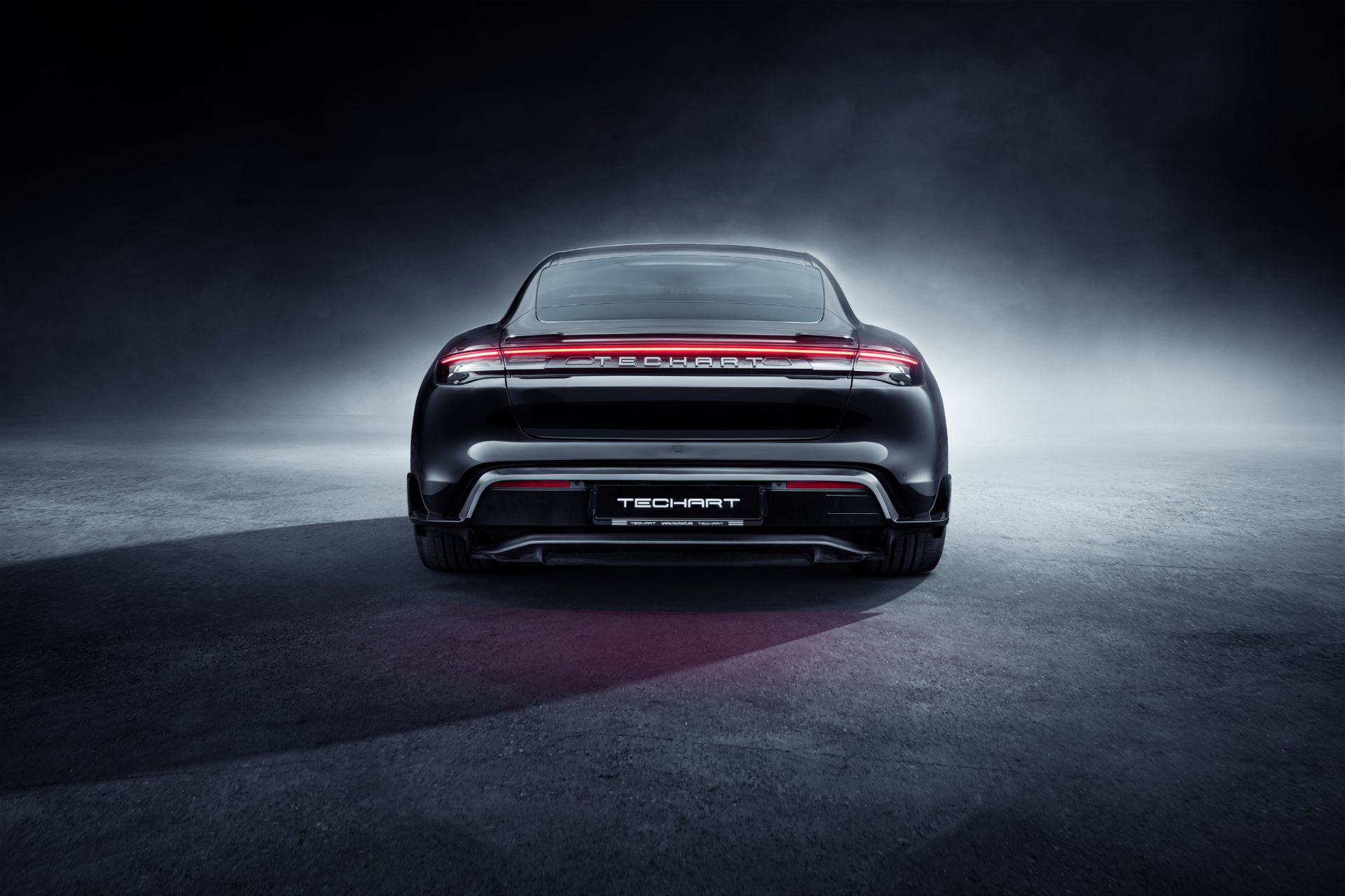 Download 2021 Porsche Taycan with TechArt aerokit - Rear HD Wallpaper 1920x1280 #10