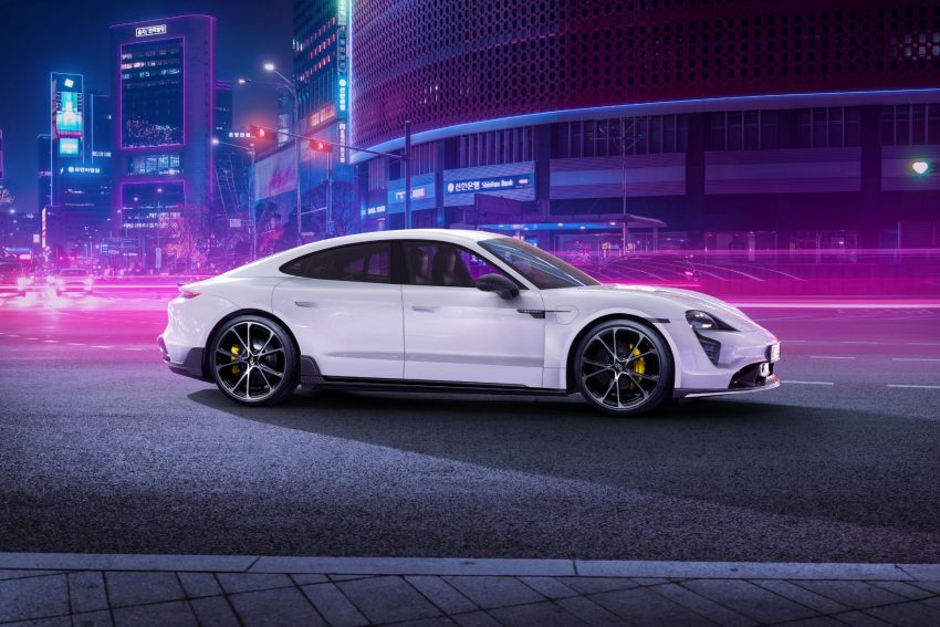 2021 Porsche Taycan with TechArt aerokit - Side Wallpaper 850x567 #37