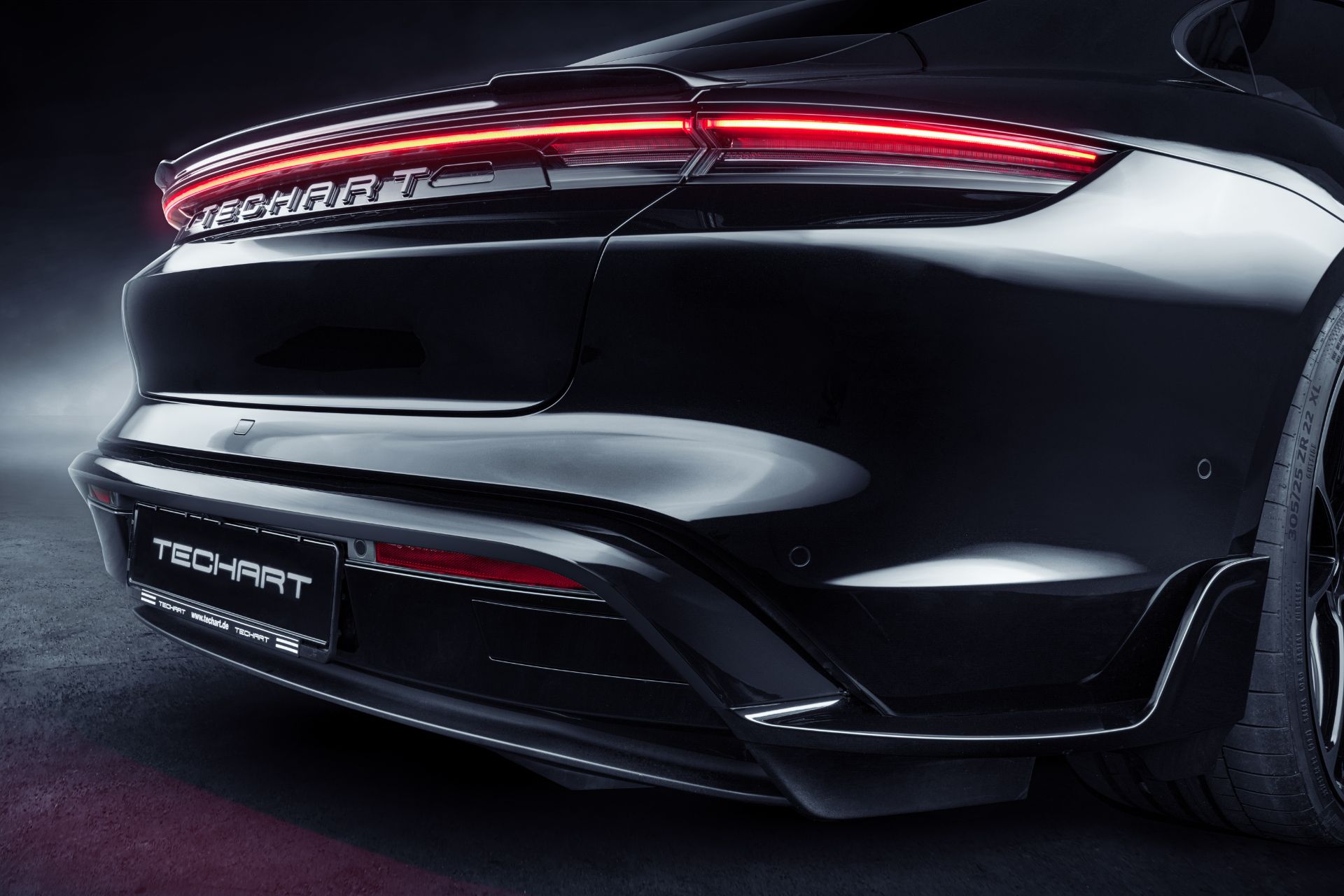 Download 2021 Porsche Taycan with TechArt aerokit - Tail Light HD Wallpaper 1920x1280 #18