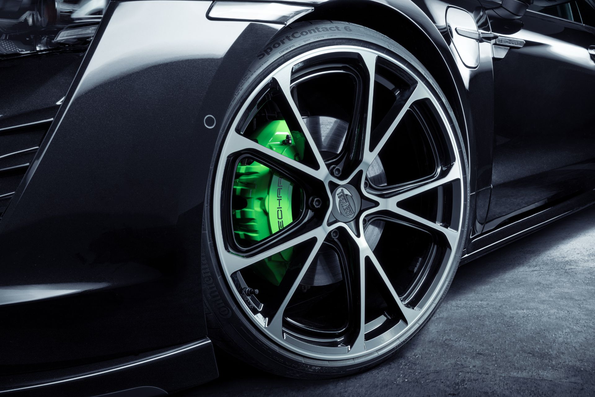 Download 2021 Porsche Taycan with TechArt aerokit - Wheel HD Wallpaper 1920x1280 #19