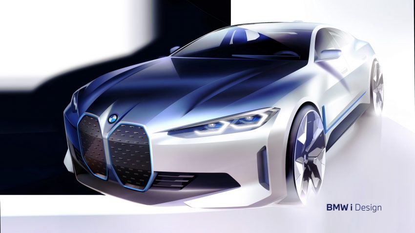 2022 BMW i4 M50 - Design Sketch Wallpaper 850x478 #17