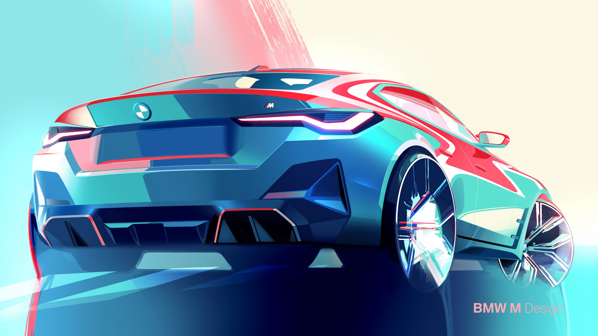 Download 2022 BMW i4 M50 - Design Sketch HD Wallpaper 1921x1080 #25