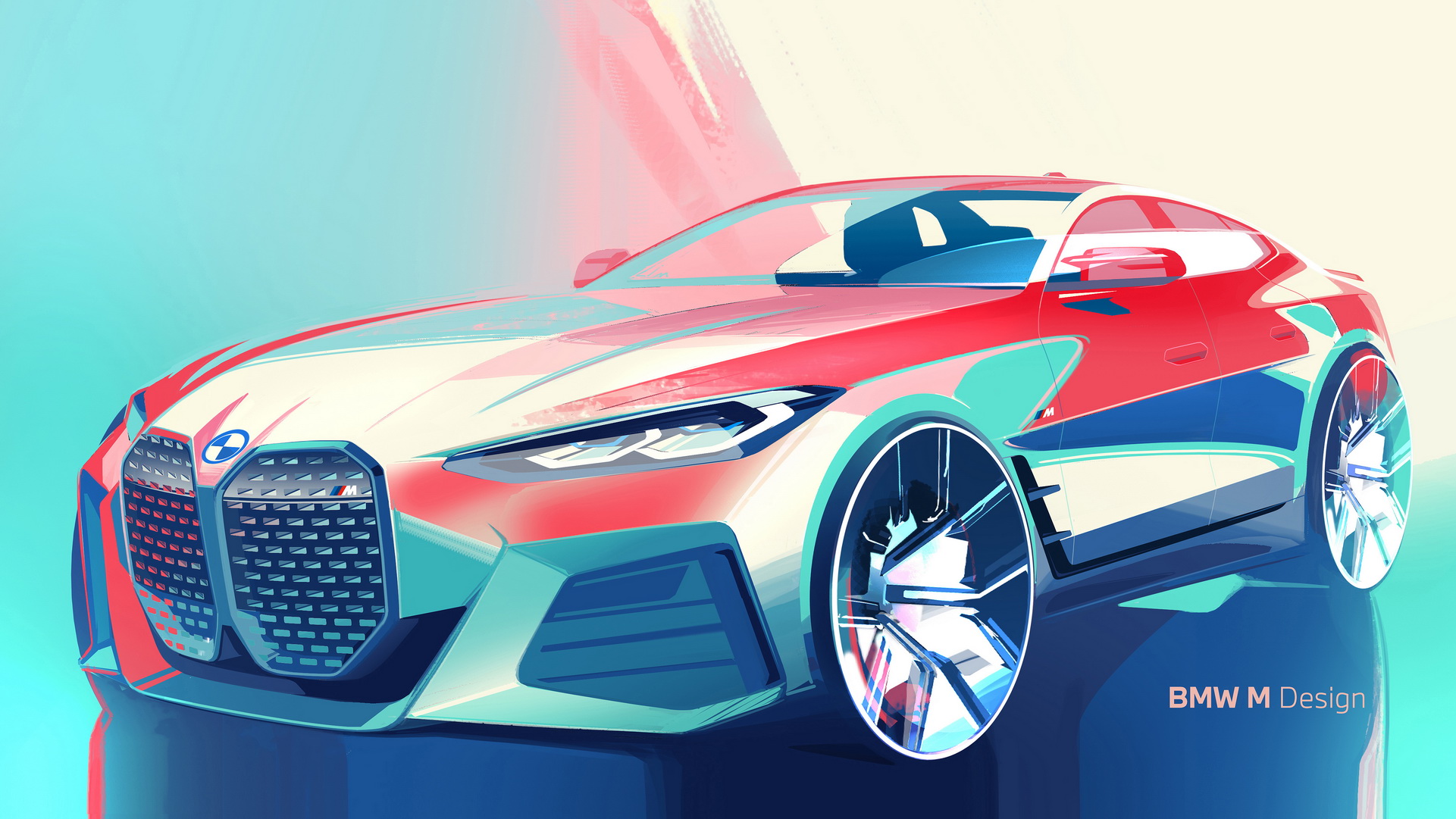 Download 2022 BMW i4 M50 - Design Sketch HD Wallpaper 1921x1081 #26