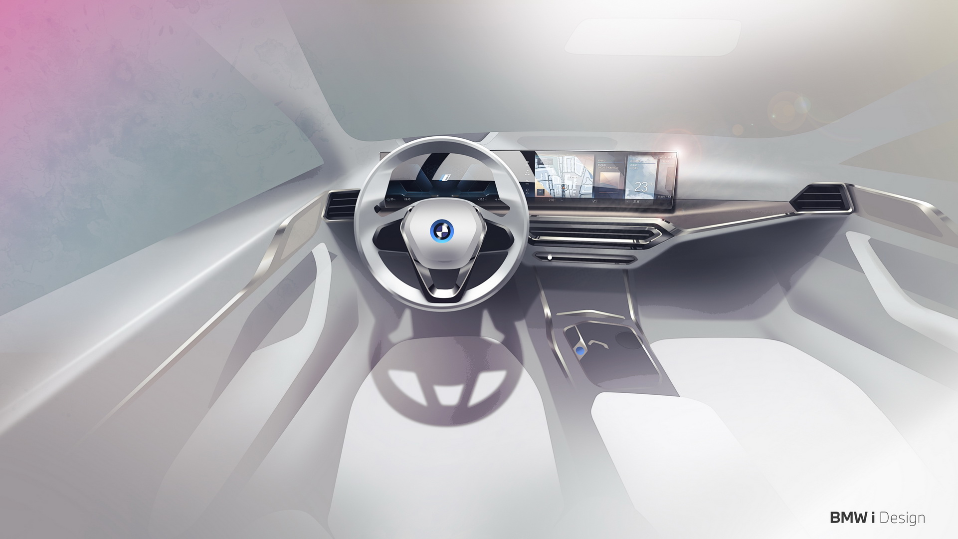 Download 2022 BMW i4 M50 - Design Sketch HD Wallpaper 1921x1080 #27