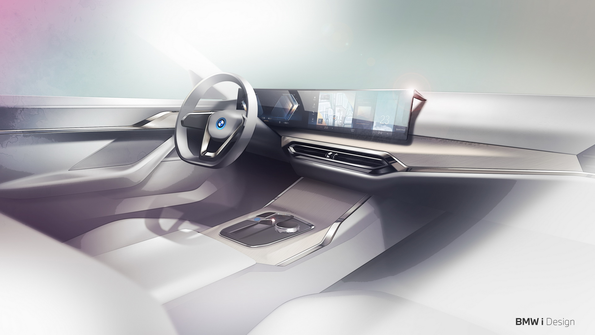 Download 2022 BMW i4 M50 - Design Sketch HD Wallpaper 1921x1080 #28
