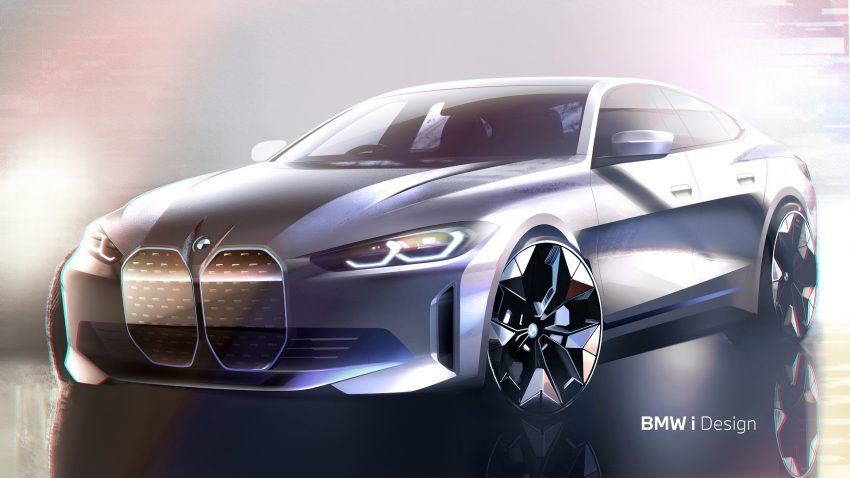 2022 BMW i4 M50 - Design Sketch Wallpaper 850x478 #21