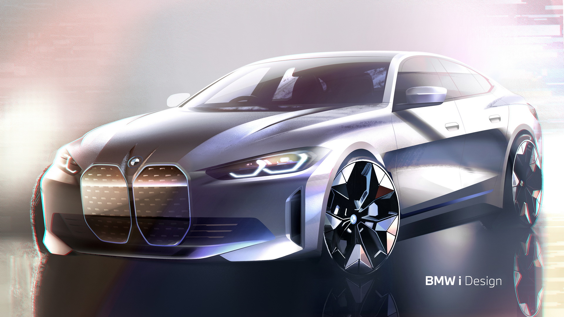 Download 2022 BMW i4 M50 - Design Sketch HD Wallpaper 1921x1081 #21