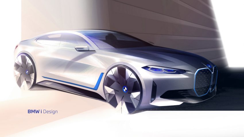 2022 BMW i4 M50 - Design Sketch Wallpaper 850x478 #22