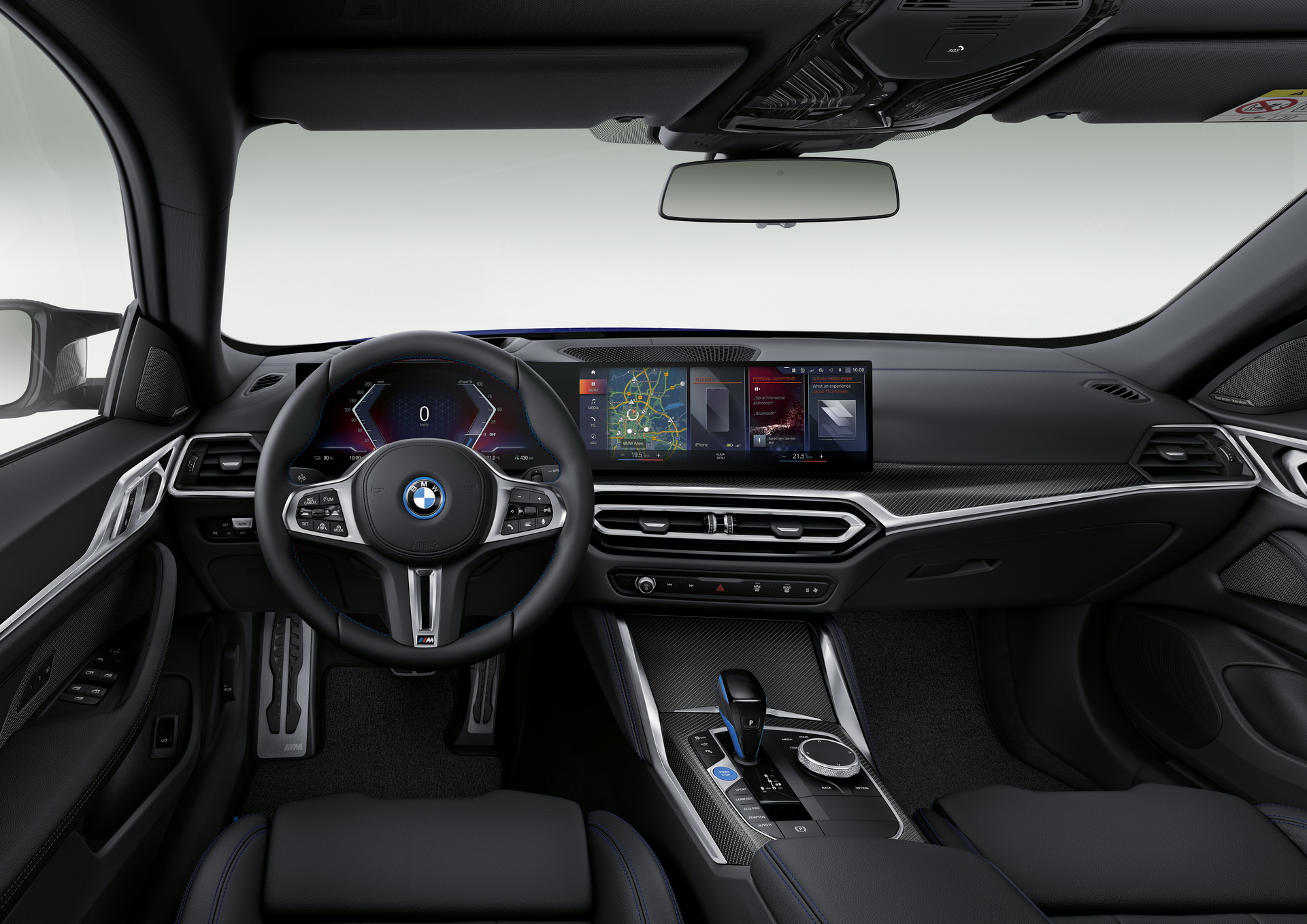 Download 2022 BMW i4 M50 - Interior, Cockpit HD Wallpaper 1921x1358 #12