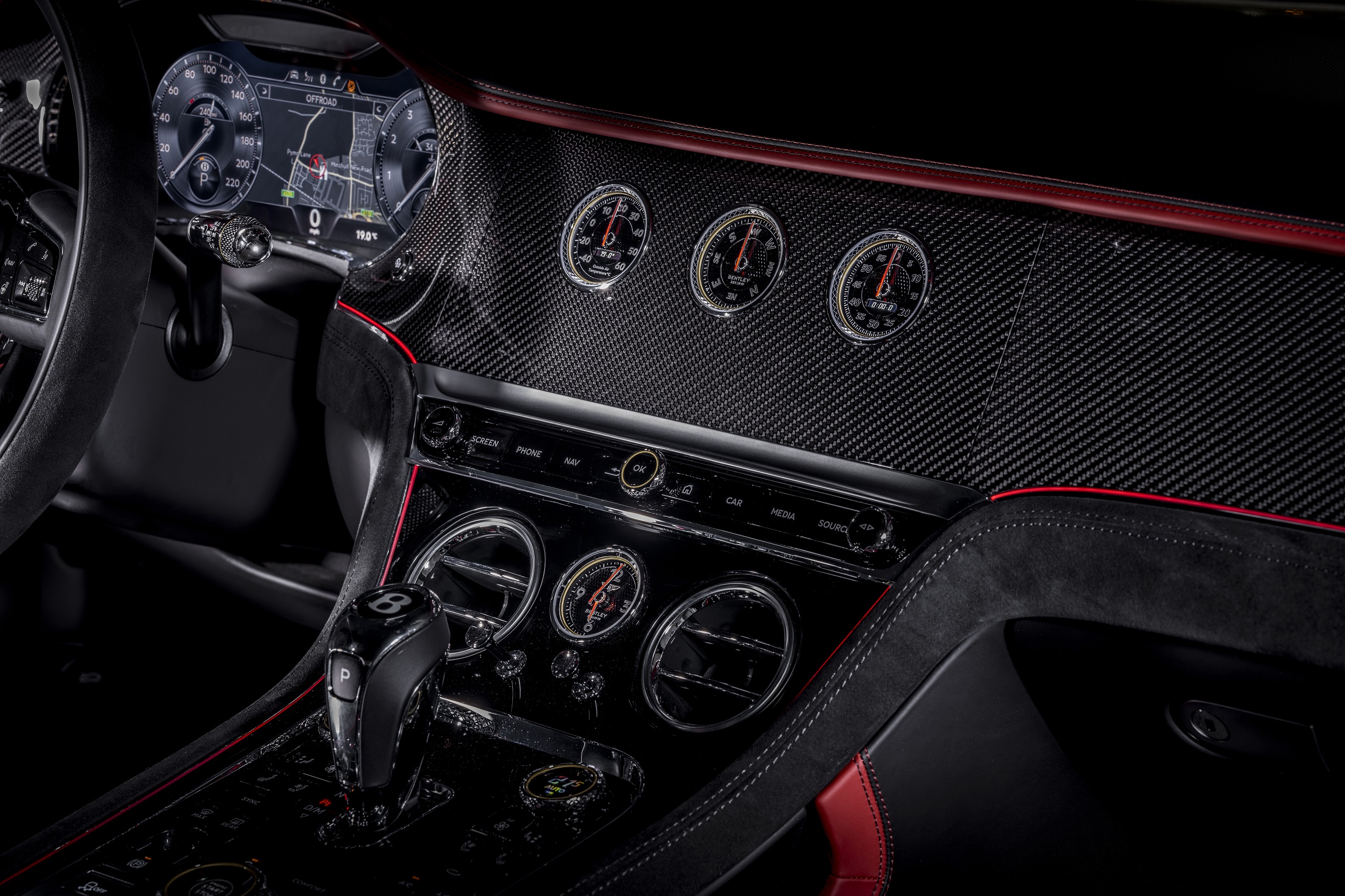 Download 2022 Bentley Continental GT Speed - Central Console HD Wallpaper 2560x1706 #93