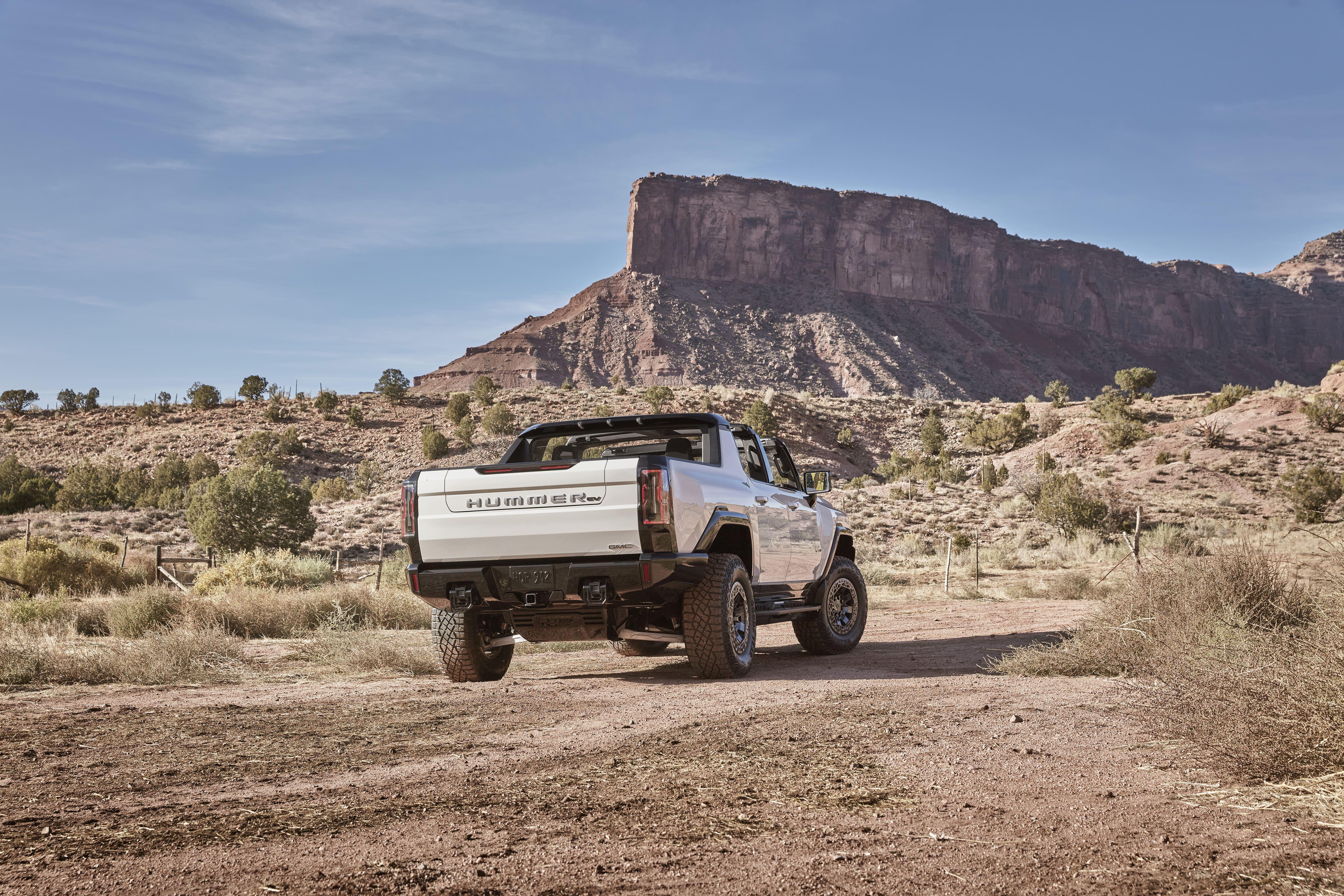 Download 2022 GMC Hummer EV Edition 1 - Rear Three-Quarter HD Wallpaper 5000x3333 #4