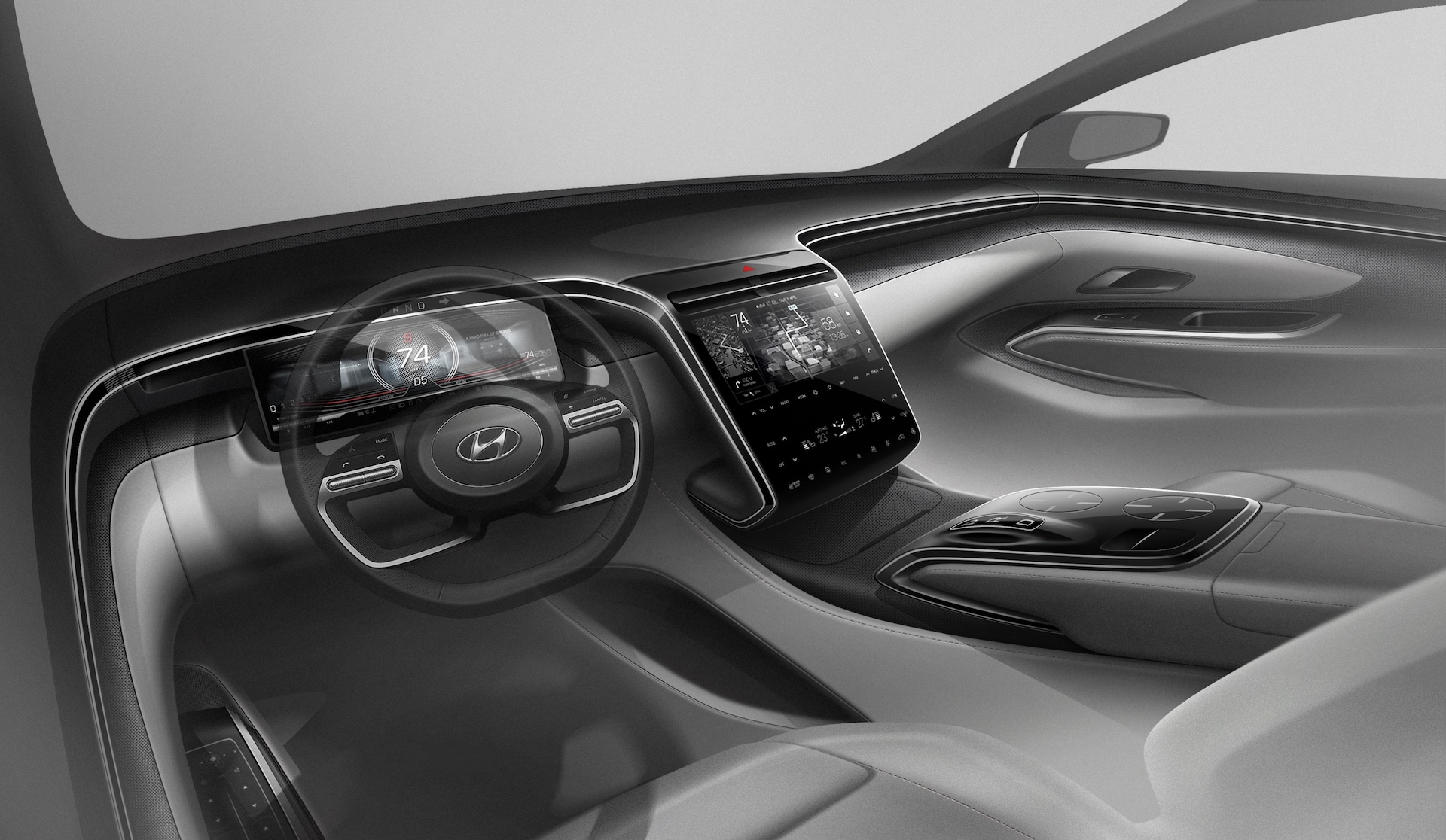 Download 2022 Hyundai Tucson - Interior HD Wallpaper 1920x1116 #69