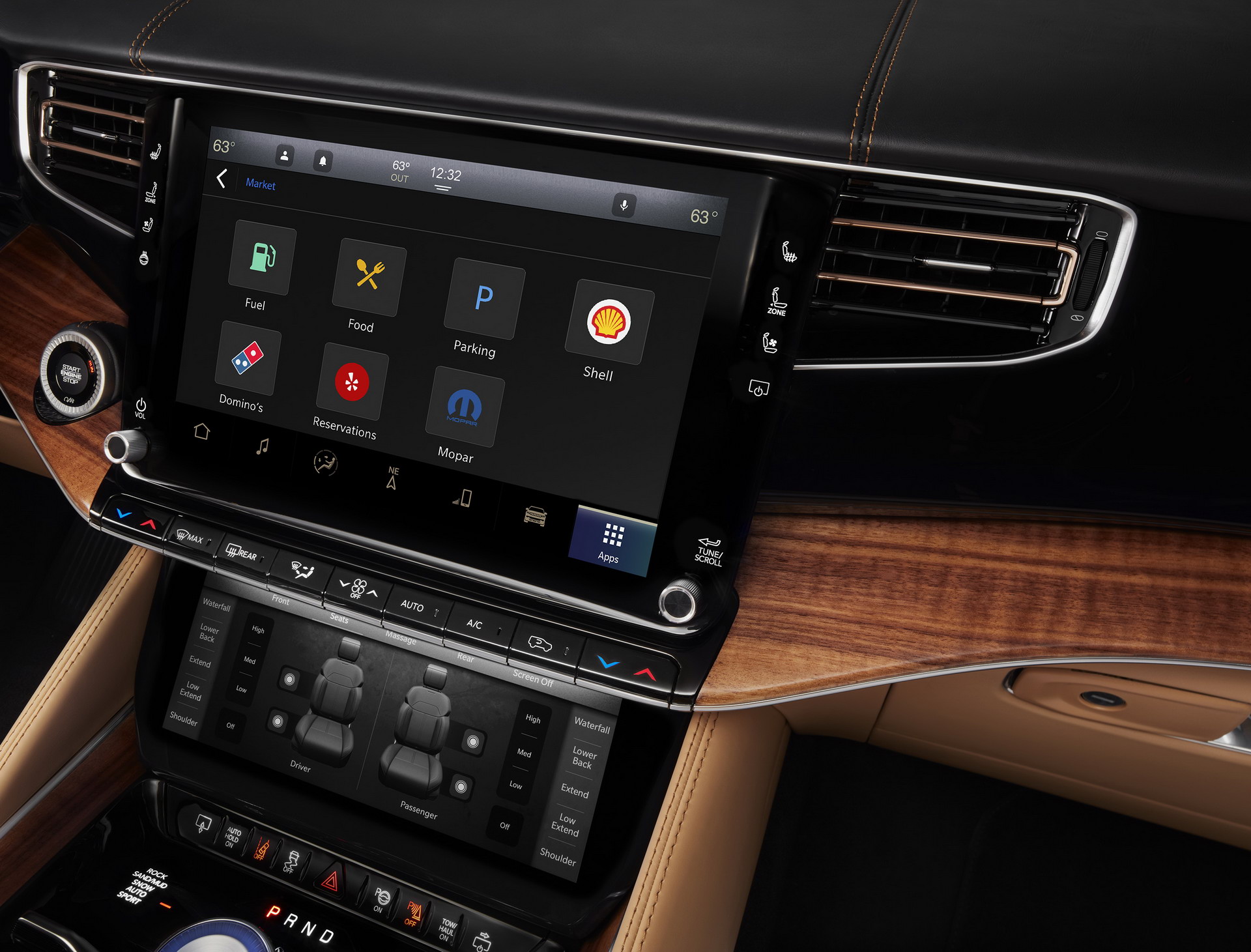 Download 2022 Jeep Grand Wagoneer - Central Console HD Wallpaper 1920x1461 #82