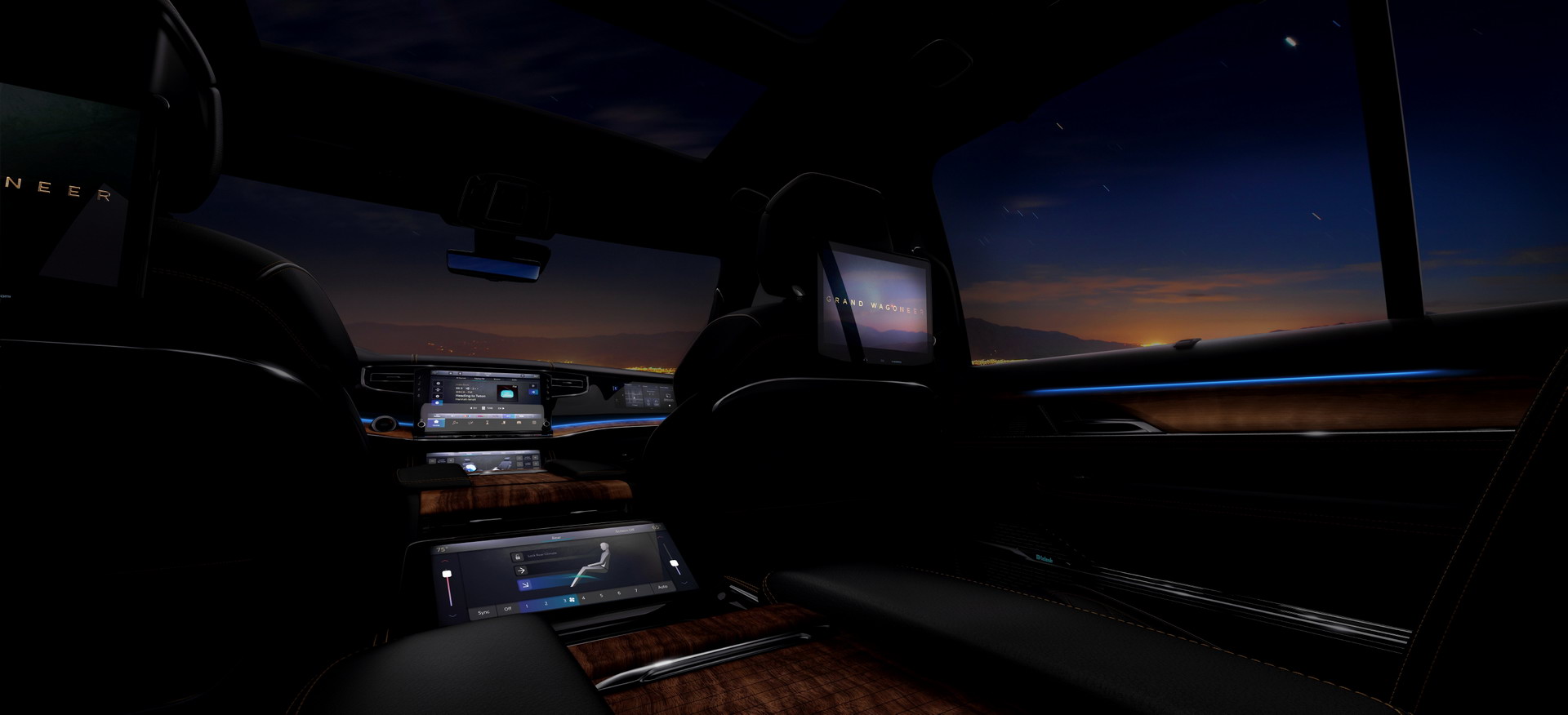 Download 2022 Jeep Grand Wagoneer - Interior HD Wallpaper 1920x876 #50