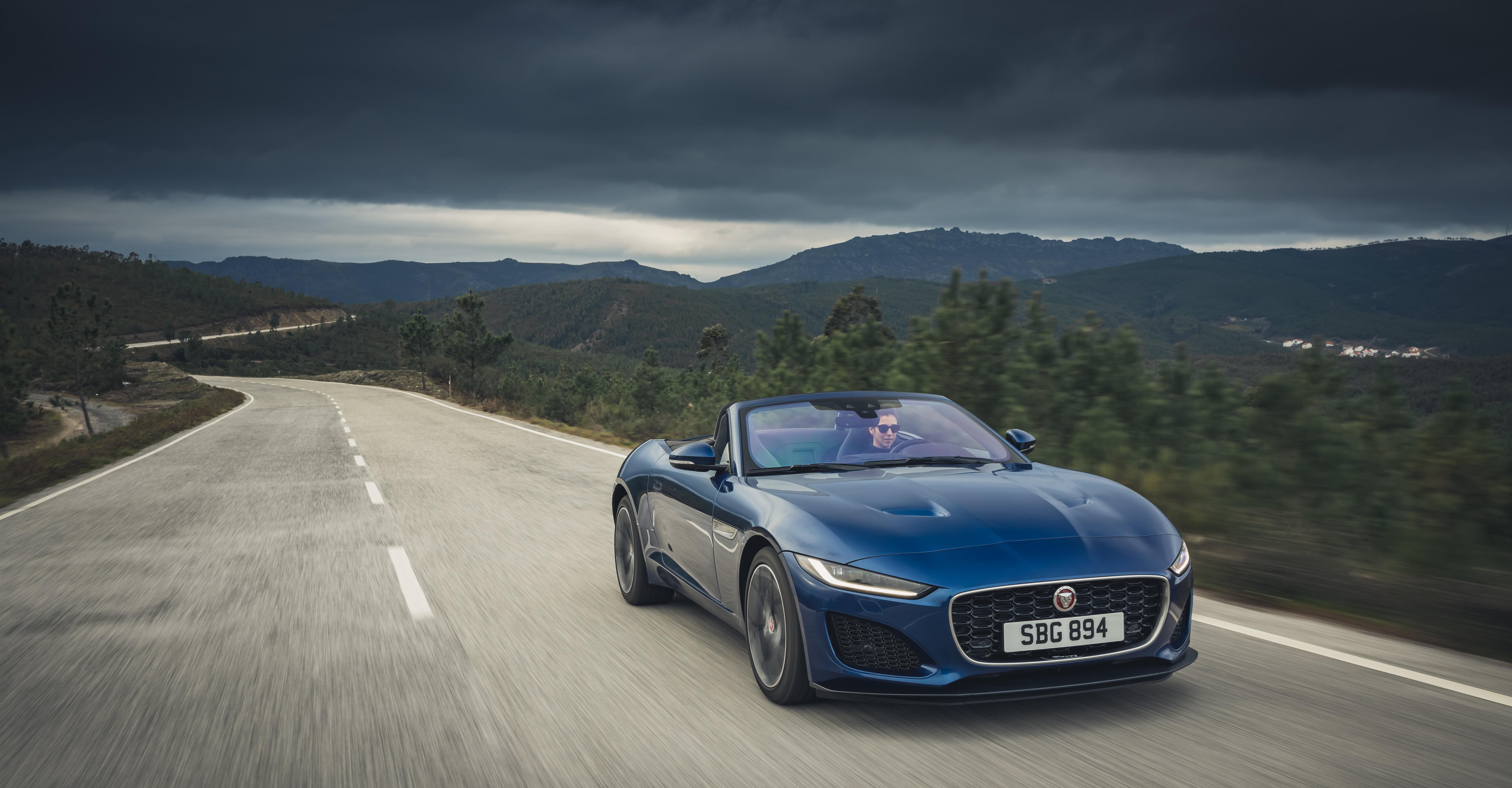 Download 2021 Jaguar F-Type P300 Convertible - Front Three-Quarter HD Wallpaper 6720x3506 #4