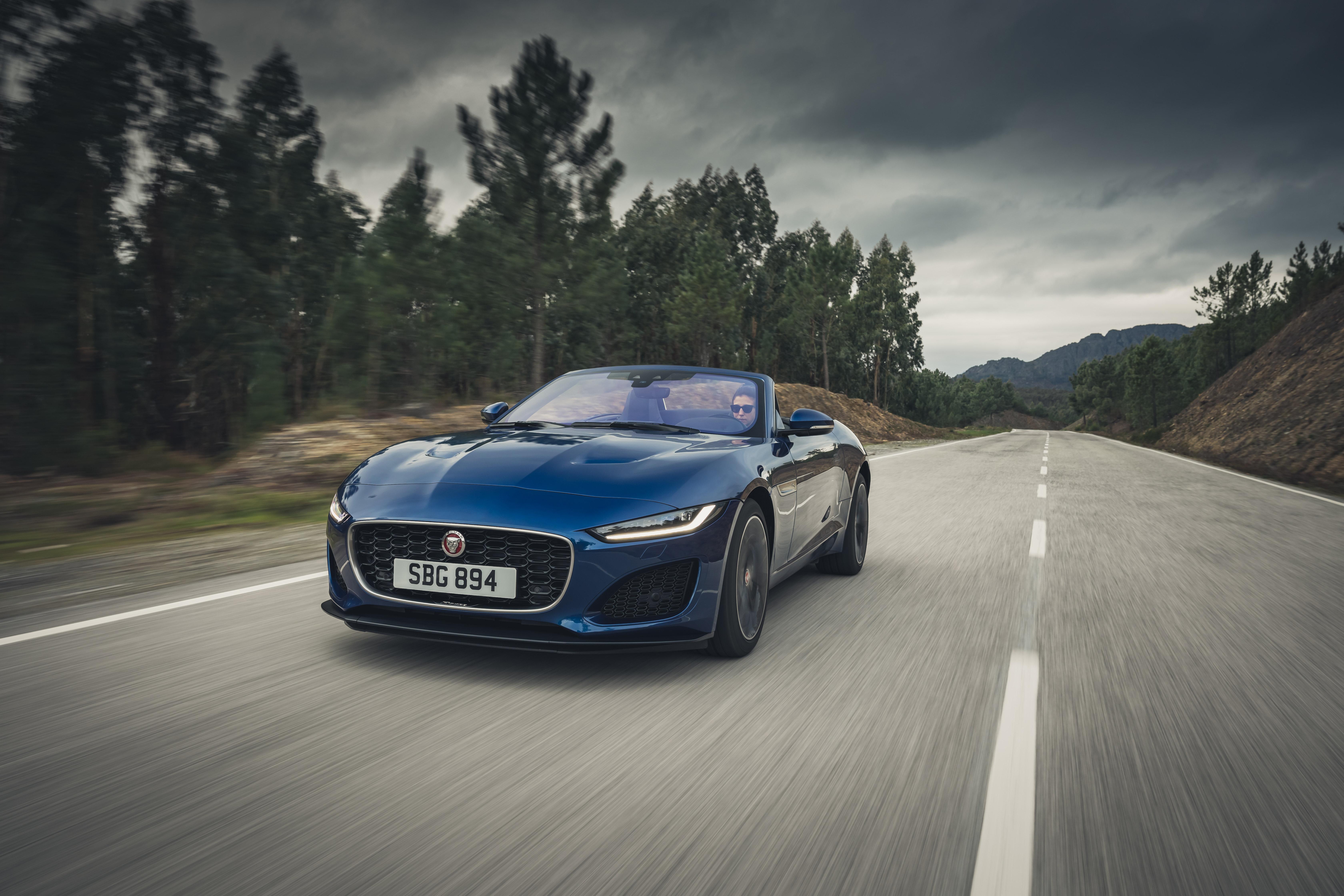 Download 2021 Jaguar F-Type P300 Convertible - Front Three-Quarter HD Wallpaper 6720x4480 #5