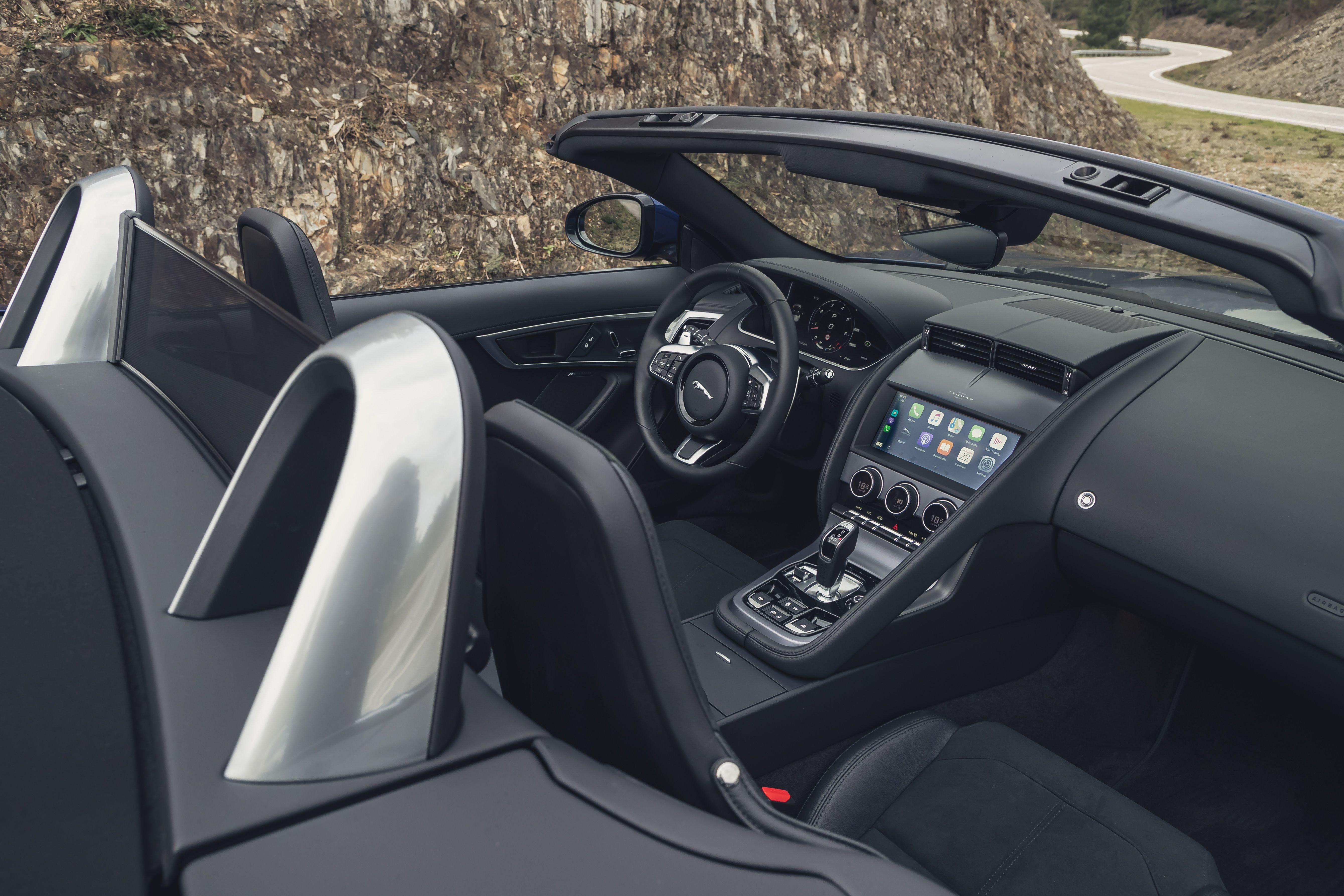 Download 2021 Jaguar F-Type P300 Convertible - Interior, Cockpit HD Wallpaper 5359x3573 #24