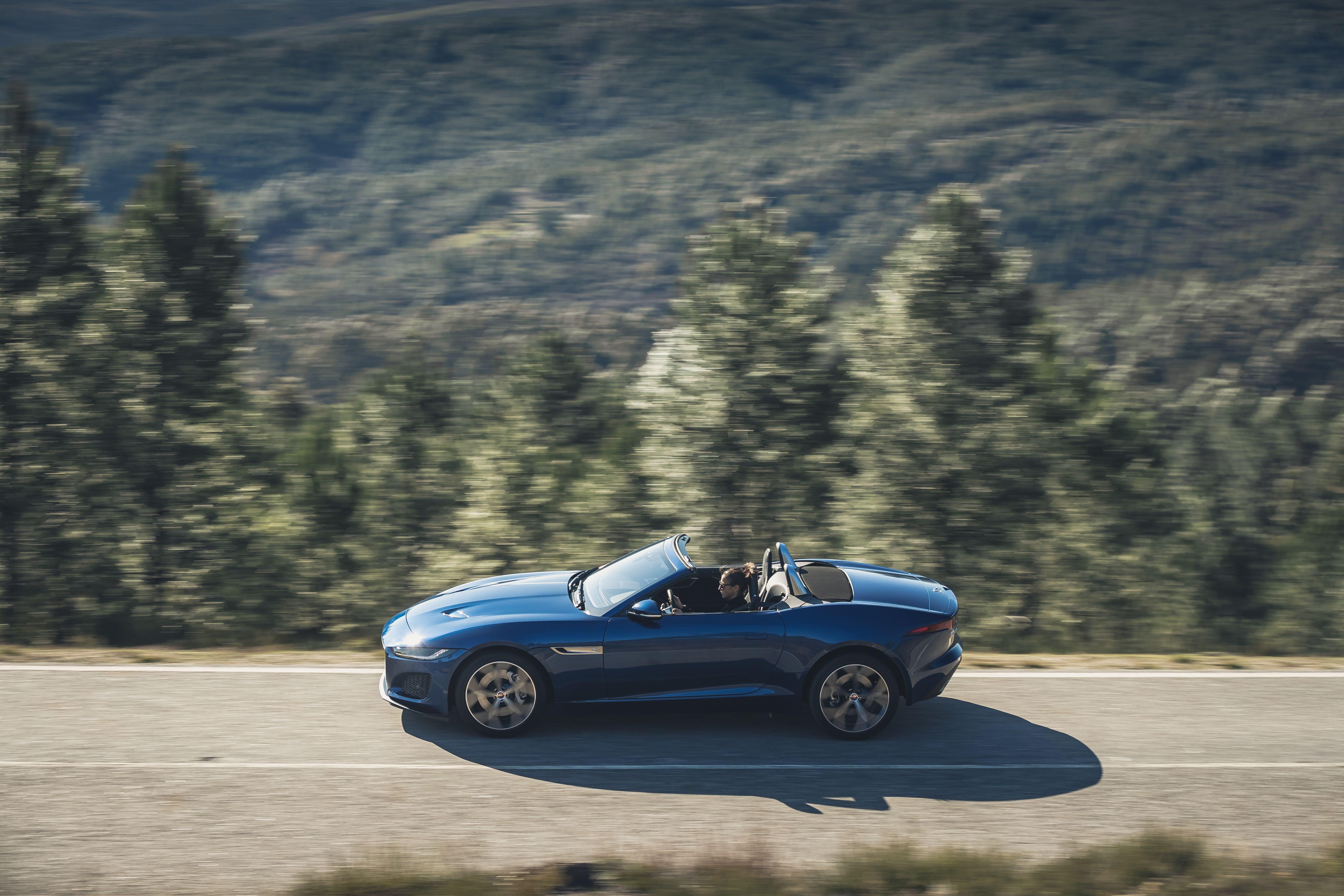 Download 2021 Jaguar F-Type P300 Convertible - Side HD Wallpaper 5279x3519 #9