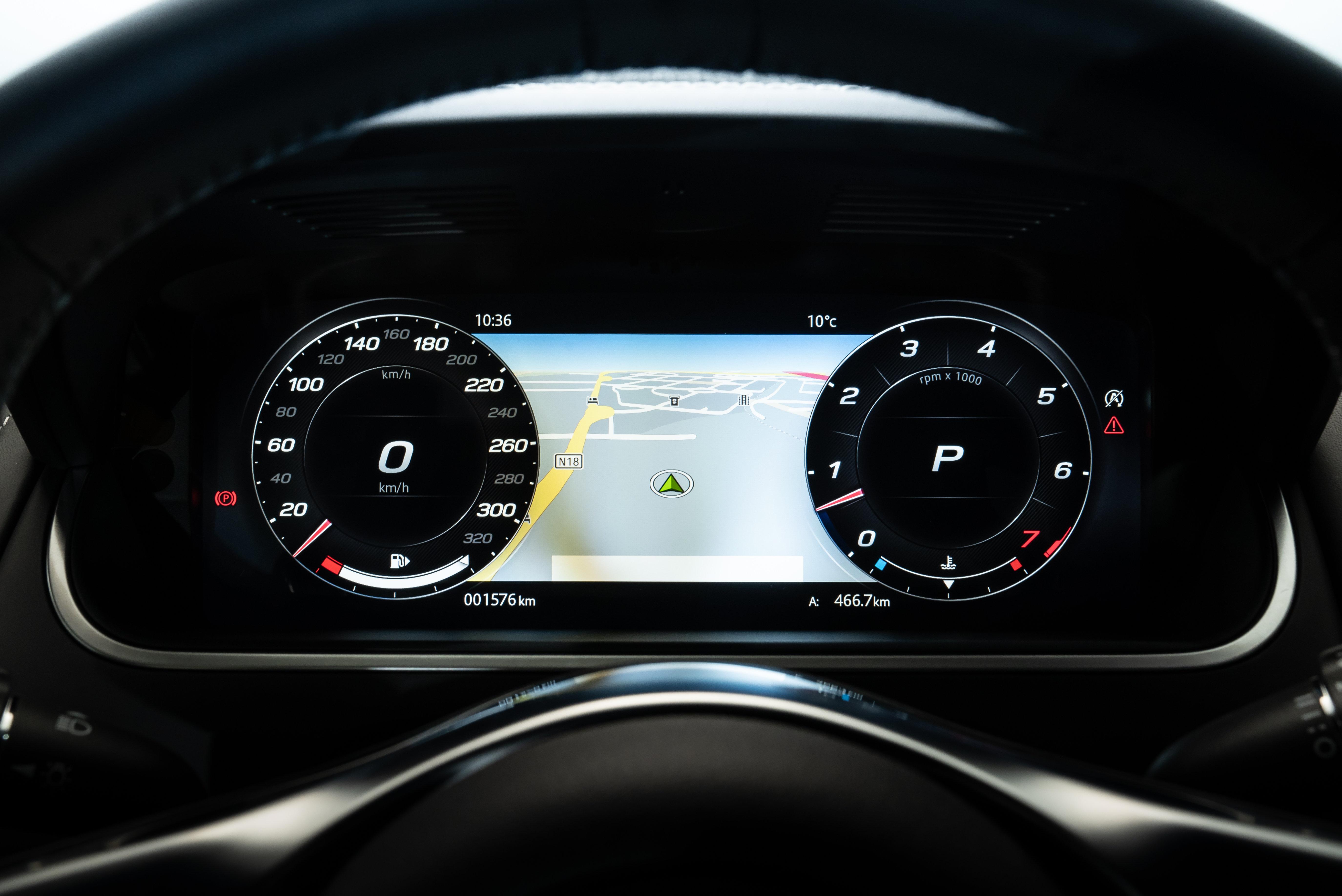 Download 2021 Jaguar F-Type P450 R-Dynamic Convertible - Digital Instrument Cluster HD Wallpaper 5498x3671 #33