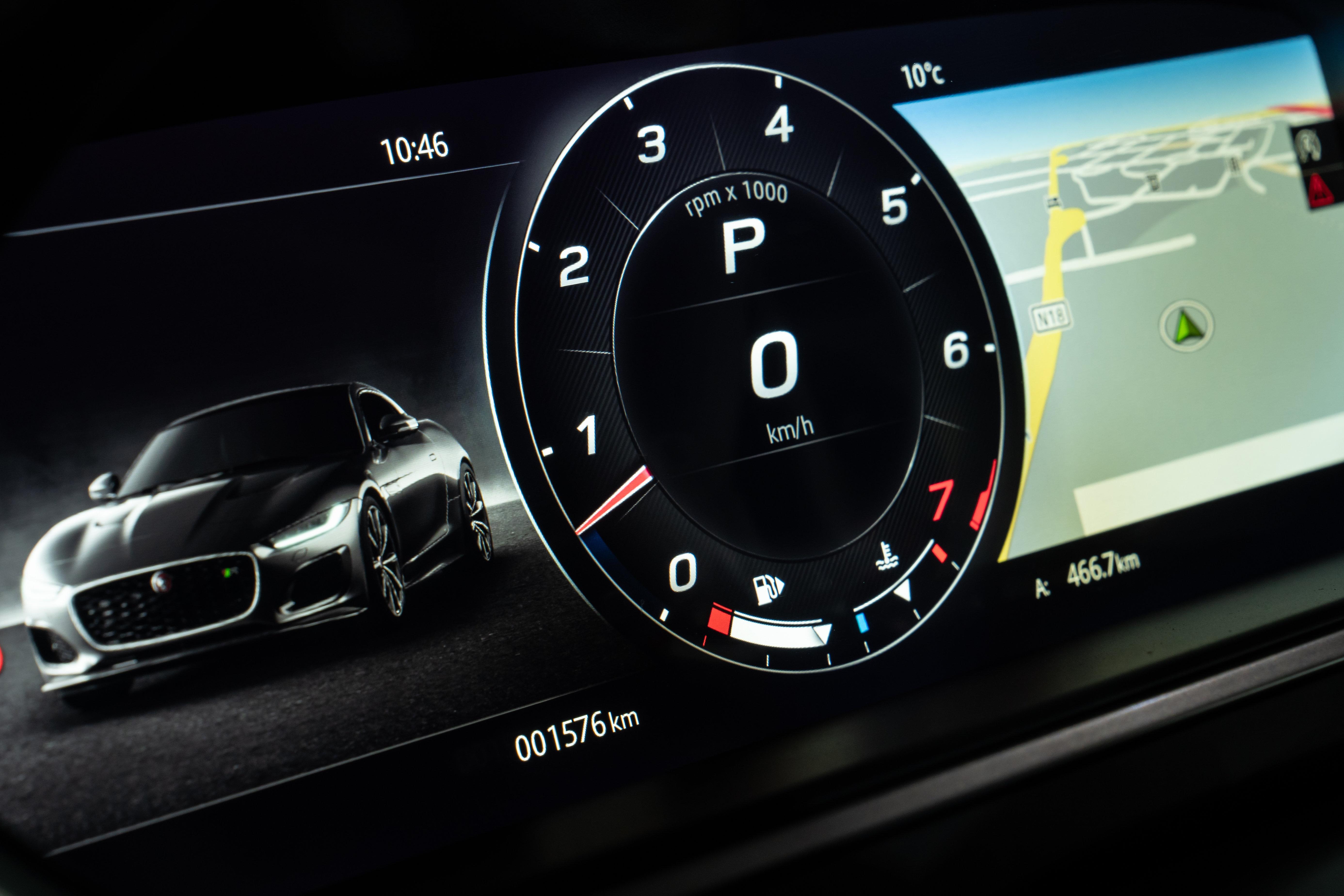 Download 2021 Jaguar F-Type P450 R-Dynamic Convertible - Digital Instrument Cluster HD Wallpaper 5544x3696 #32