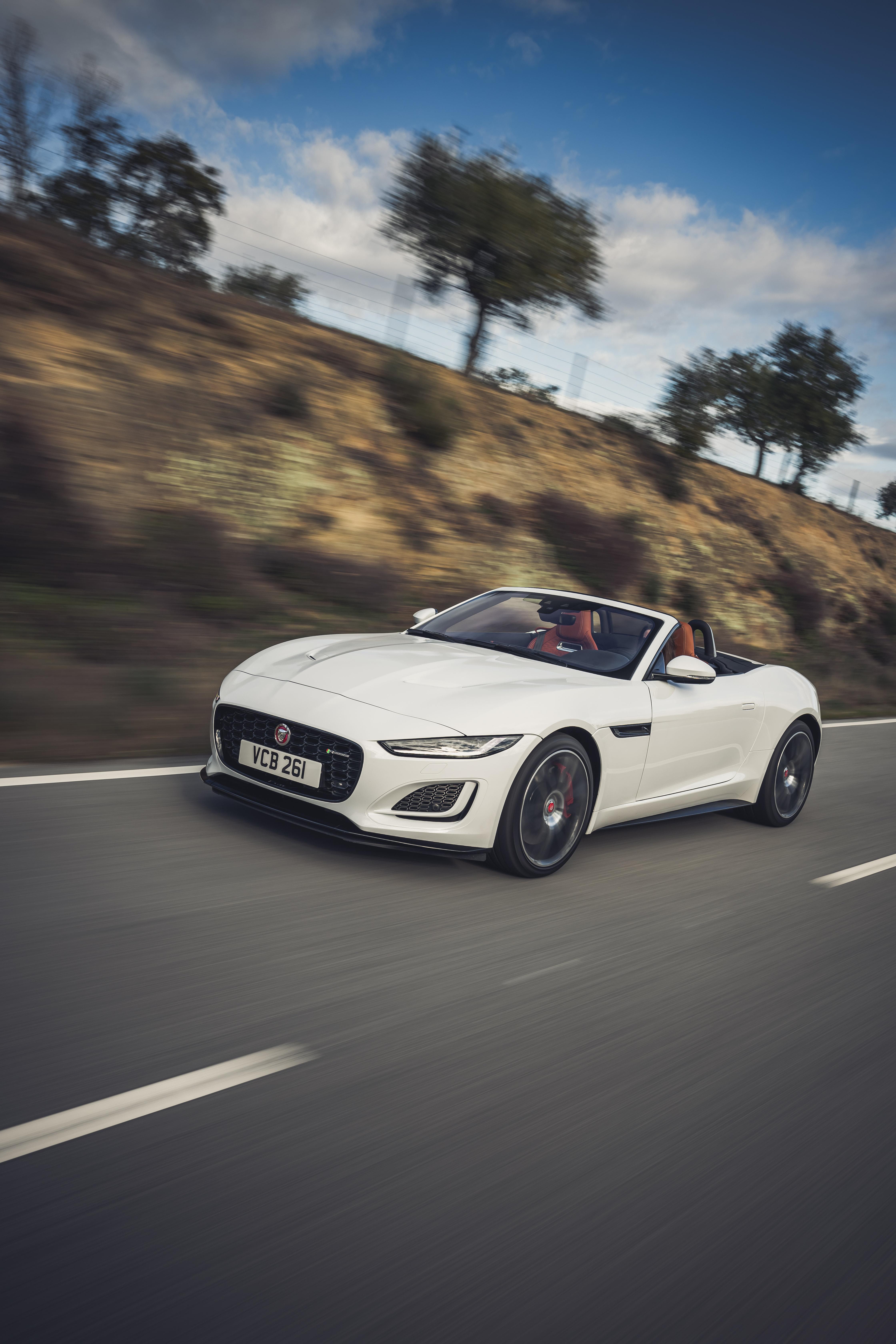 Download 2021 Jaguar F-Type P450 R-Dynamic Convertible - Front Three-Quarter HD Phone Wallpaper 4480x6720 #7