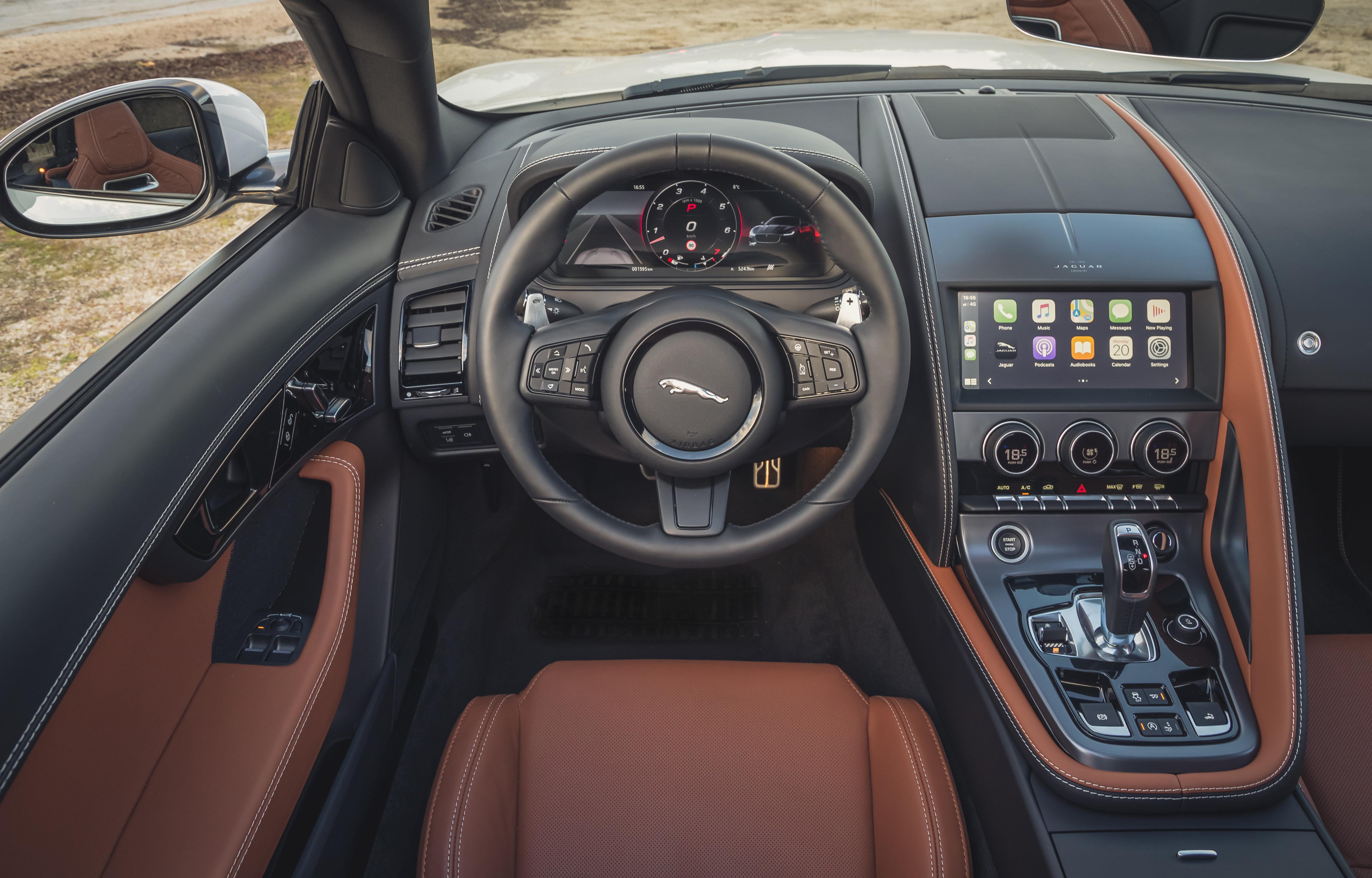 Download 2021 Jaguar F-Type P450 R-Dynamic Convertible - Interior, Cockpit HD Wallpaper 5451x3487 #29
