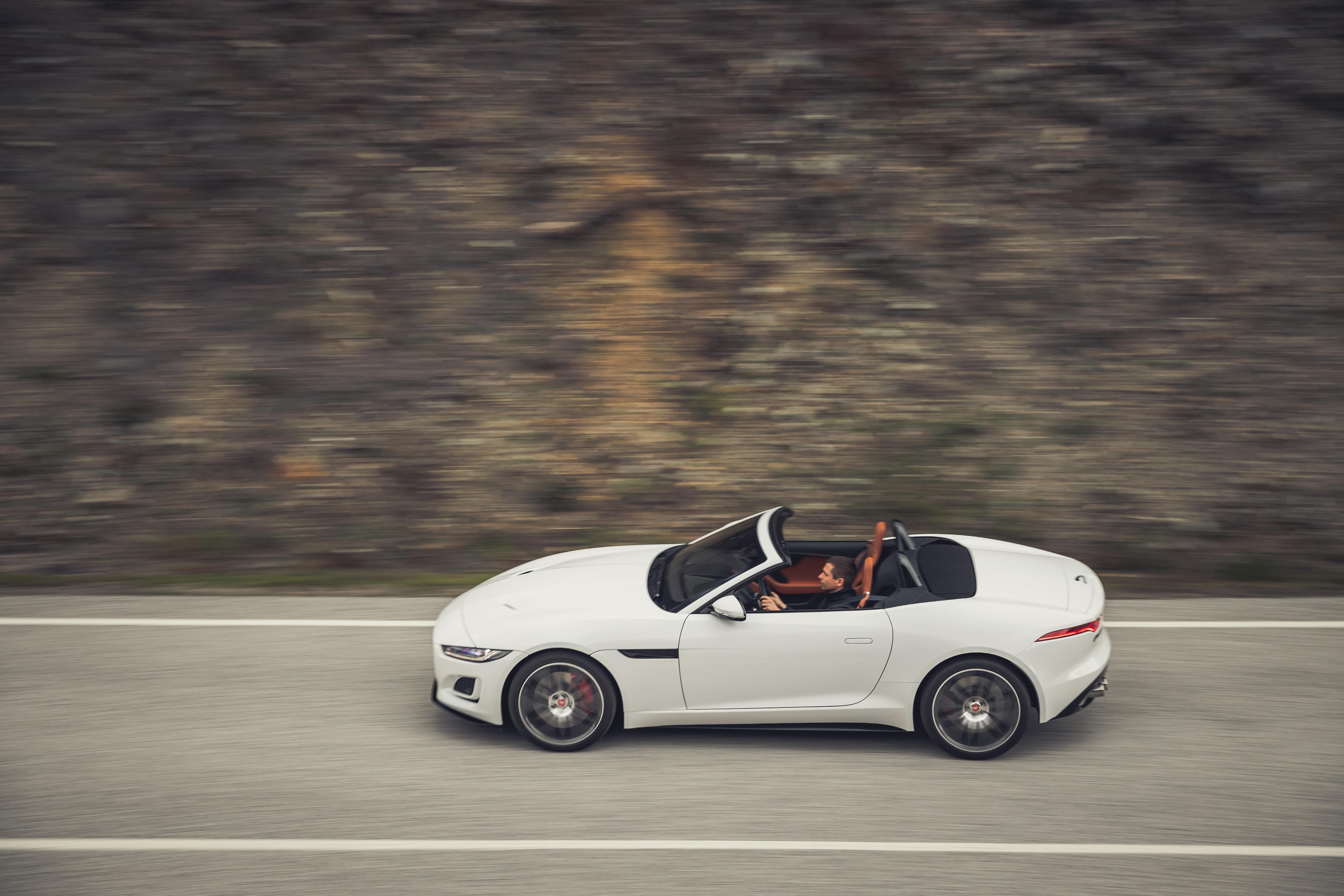 Download 2021 Jaguar F-Type P450 R-Dynamic Convertible - Side HD Wallpaper 6583x4389 #17