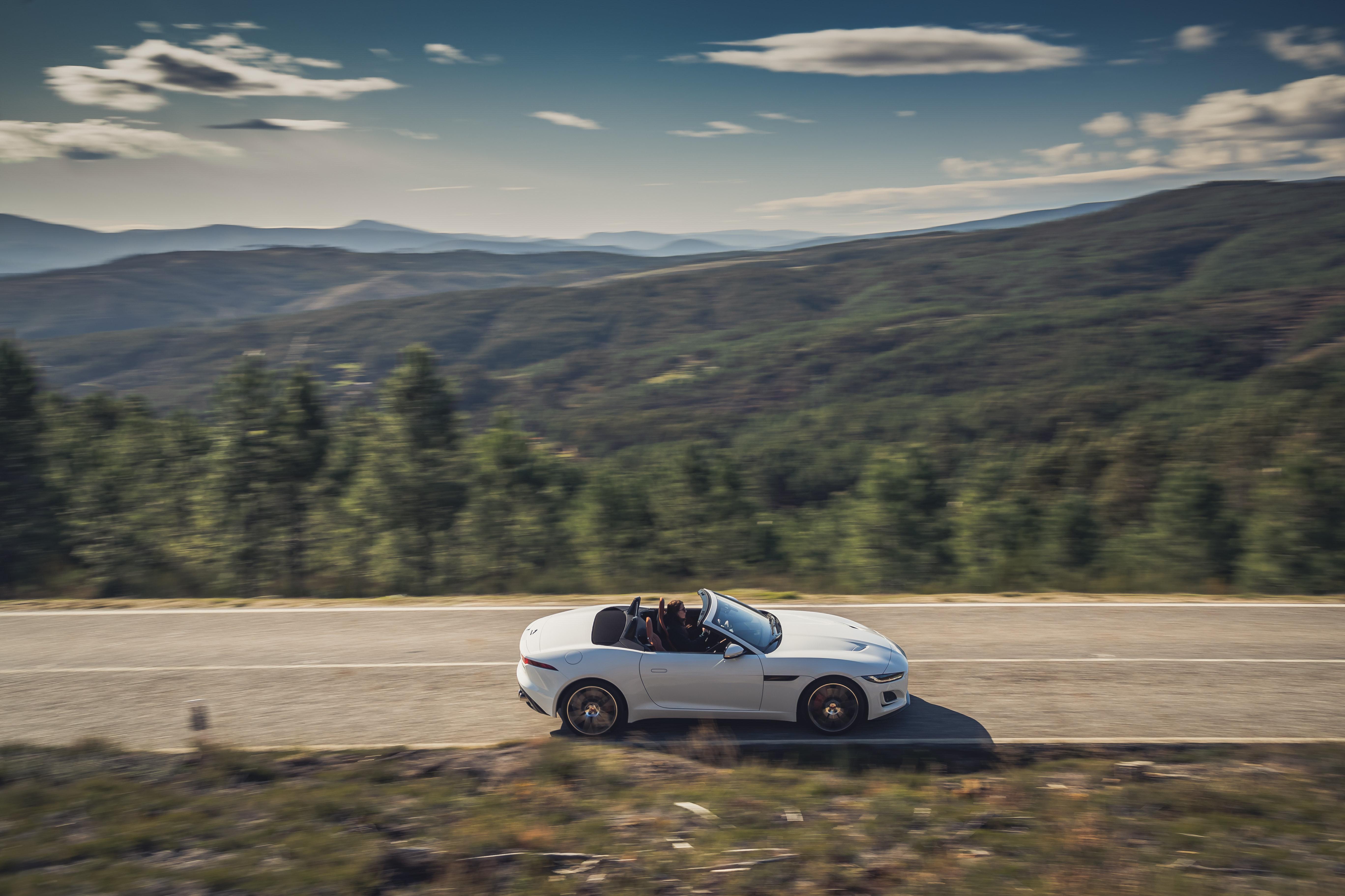 Download 2021 Jaguar F-Type P450 R-Dynamic Convertible - Side HD Wallpaper 5472x3648 #13