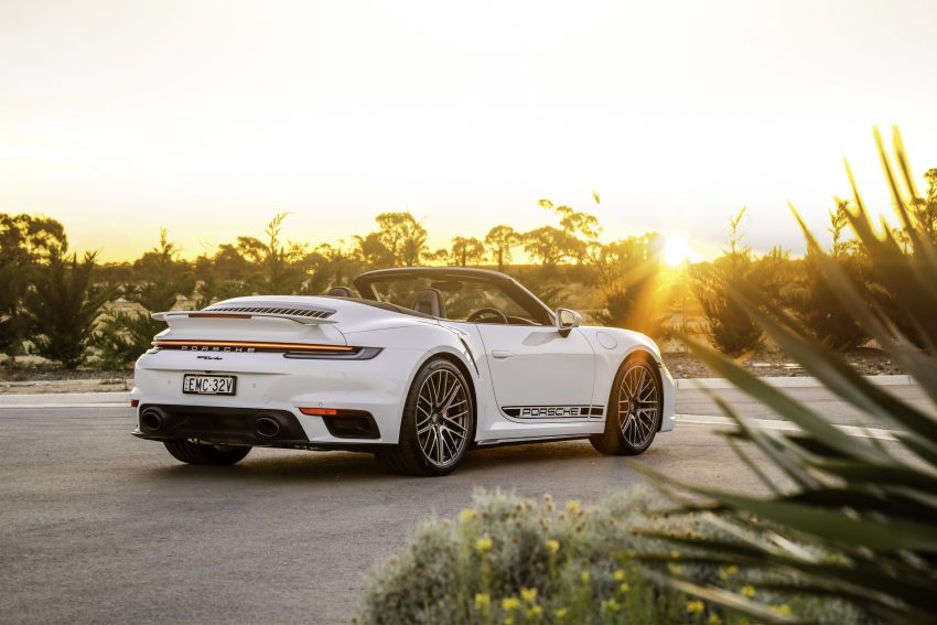 2021 Porsche 911 Turbo Cabriolet [AU-spec] - Rear Three-Quarter Wallpaper 850x567 #9