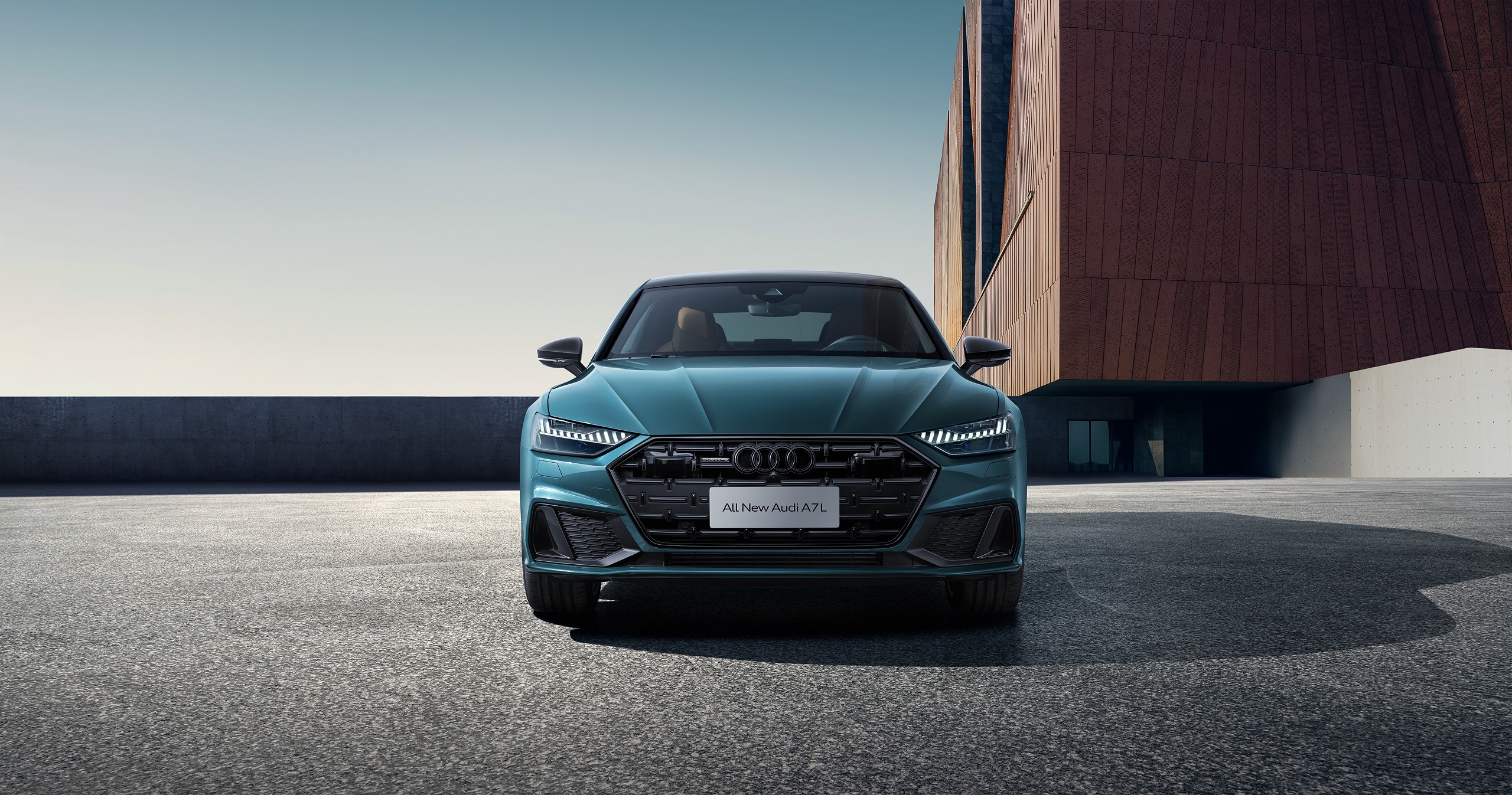 Download 2022 Audi A7L 55 TFSI quattro S line edition one - Front HD Wallpaper 2560x1347 #2