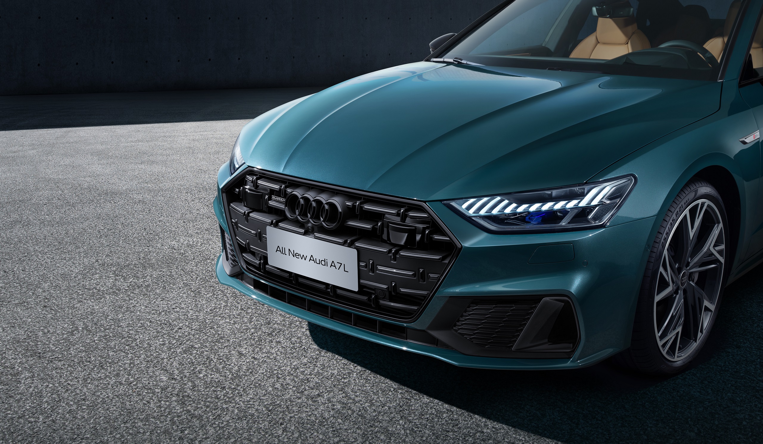 Download 2022 Audi A7L 55 TFSI quattro S line edition one - Grill HD Wallpaper 2560x1492 #11