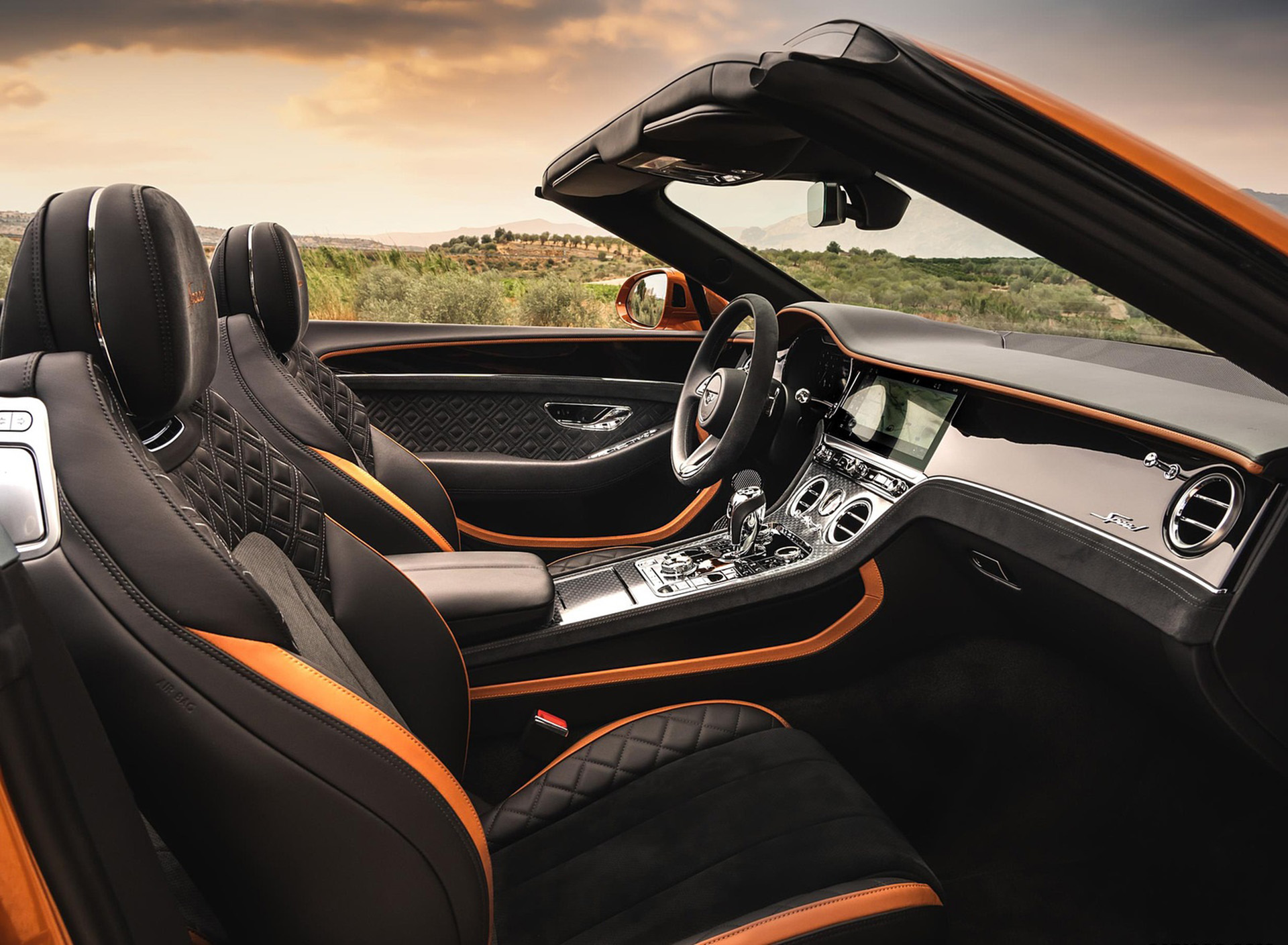 Download 2022 Bentley Continental GT Speed Convertible - Interior, Seats HD Wallpaper 1920x1409 #48