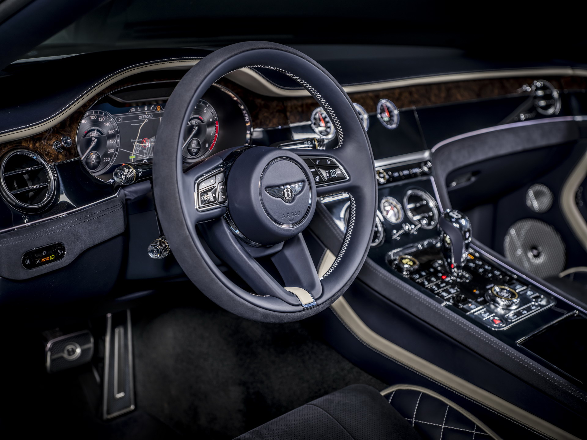 Download 2022 Bentley Continental GT Speed Convertible - Interior, Steering Wheel HD Wallpaper 1920x1440 #69