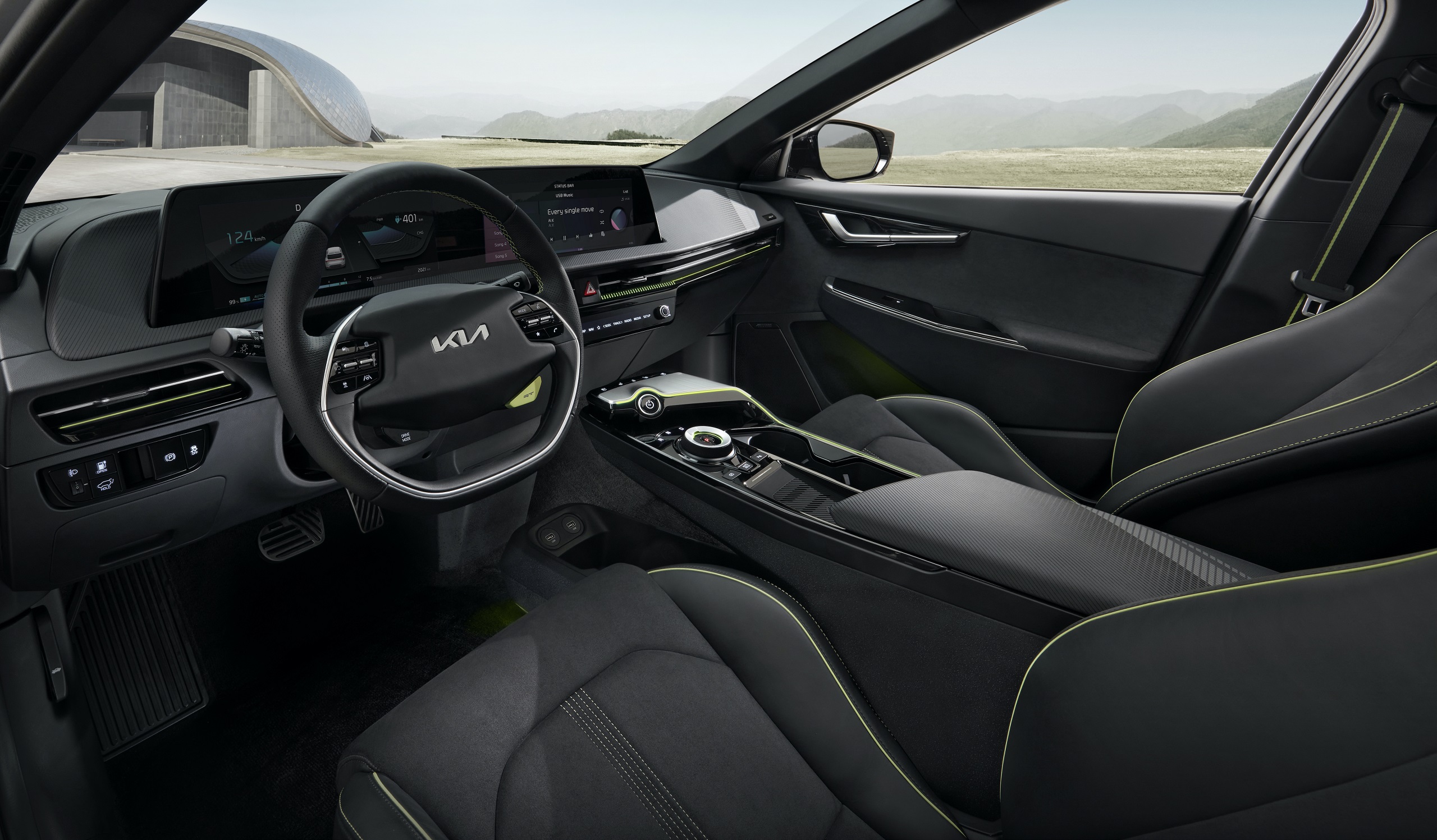 Download 2022 Kia EV6 GT - Interior HD Wallpaper 2560x1497 #7
