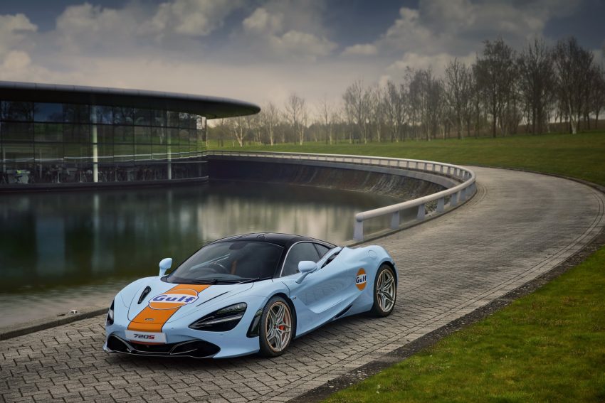 2022 McLaren 720S Gulf Theme by MSO - Front Three-Quarter Wallpaper 850x567 #1