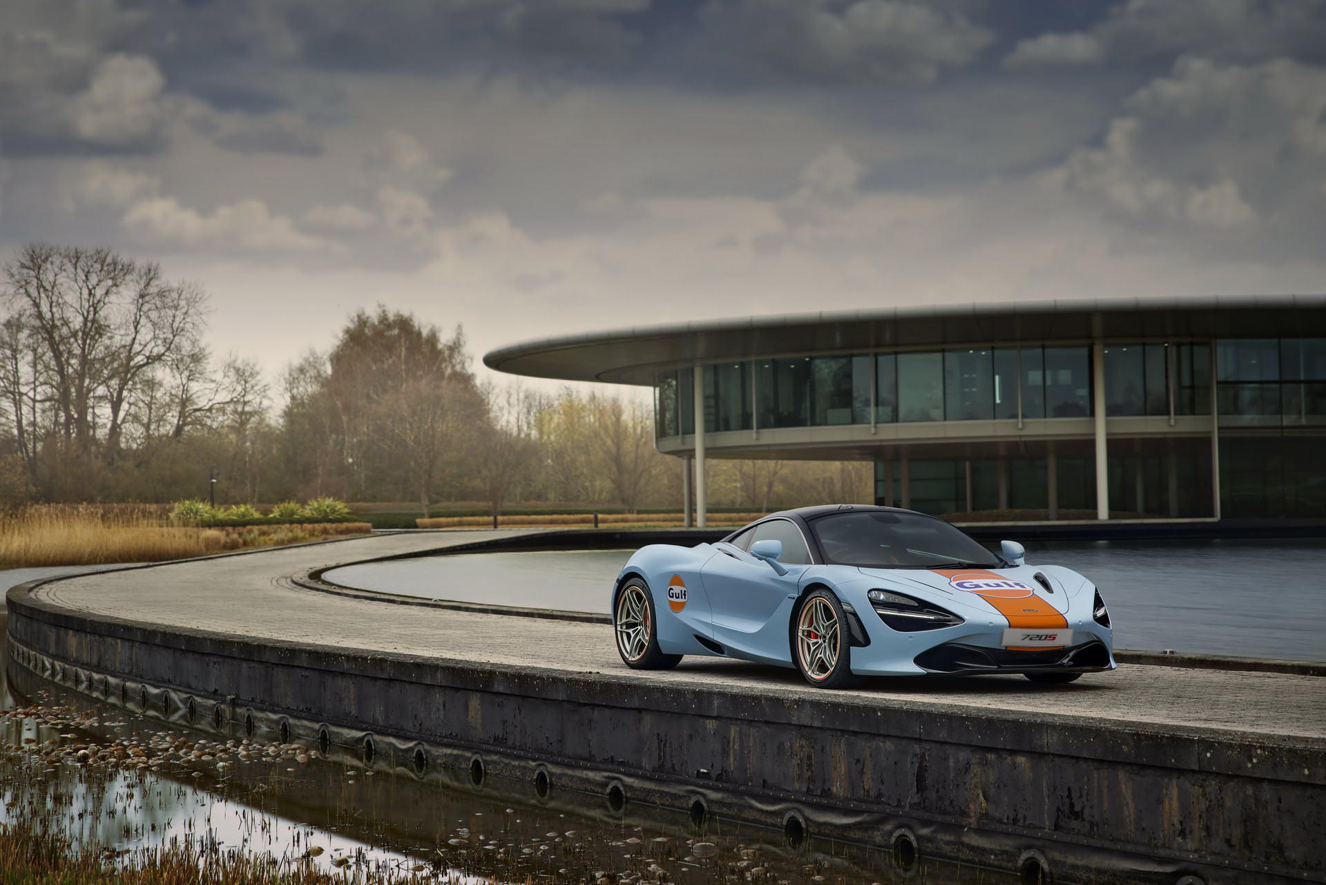 Download 2022 McLaren 720S Gulf Theme by MSO - Front Three-Quarter HD Wallpaper 1920x1281 #2