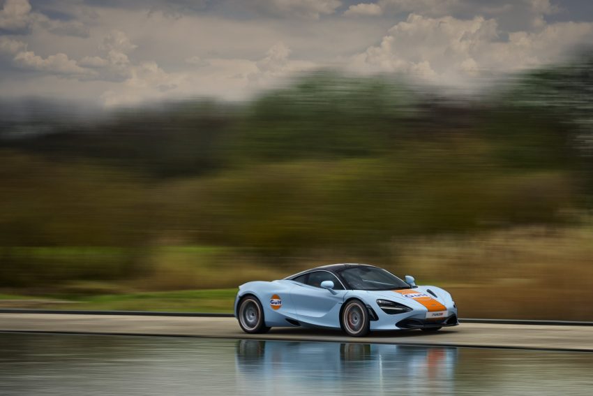 2022 McLaren 720S Gulf Theme by MSO - Front Three-Quarter Wallpaper 850x567 #3