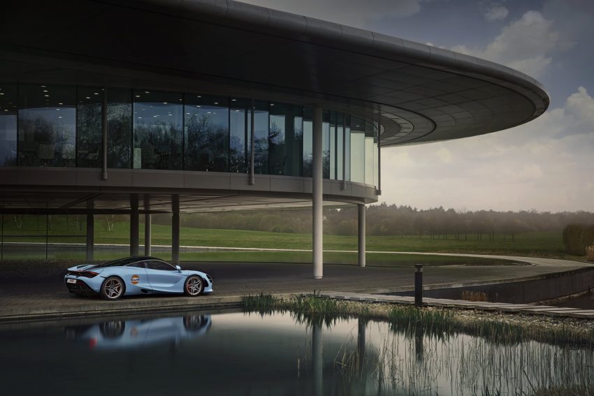 2022 McLaren 720S Gulf Theme by MSO - Side Wallpaper 850x567 #7