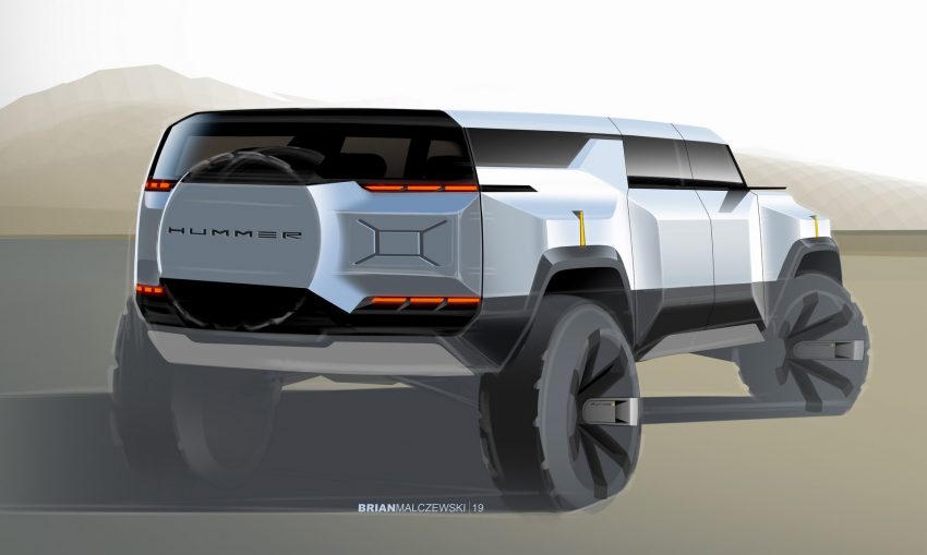 2024 GMC Hummer EV SUV - Design Sketch Wallpaper 850x509 #46