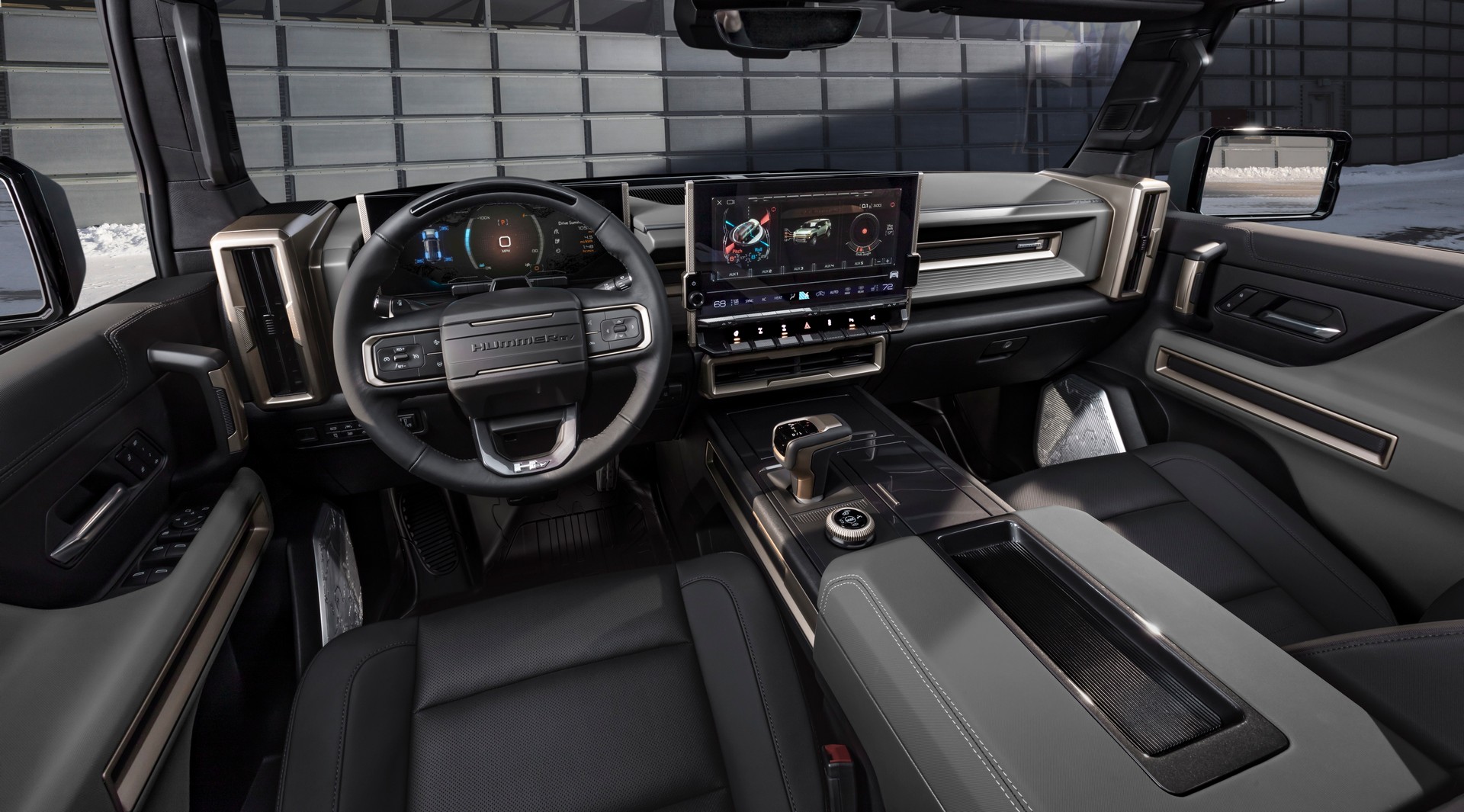 Download 2024 GMC Hummer EV SUV - Interior, Cockpit HD Wallpaper 1920x1065 #41
