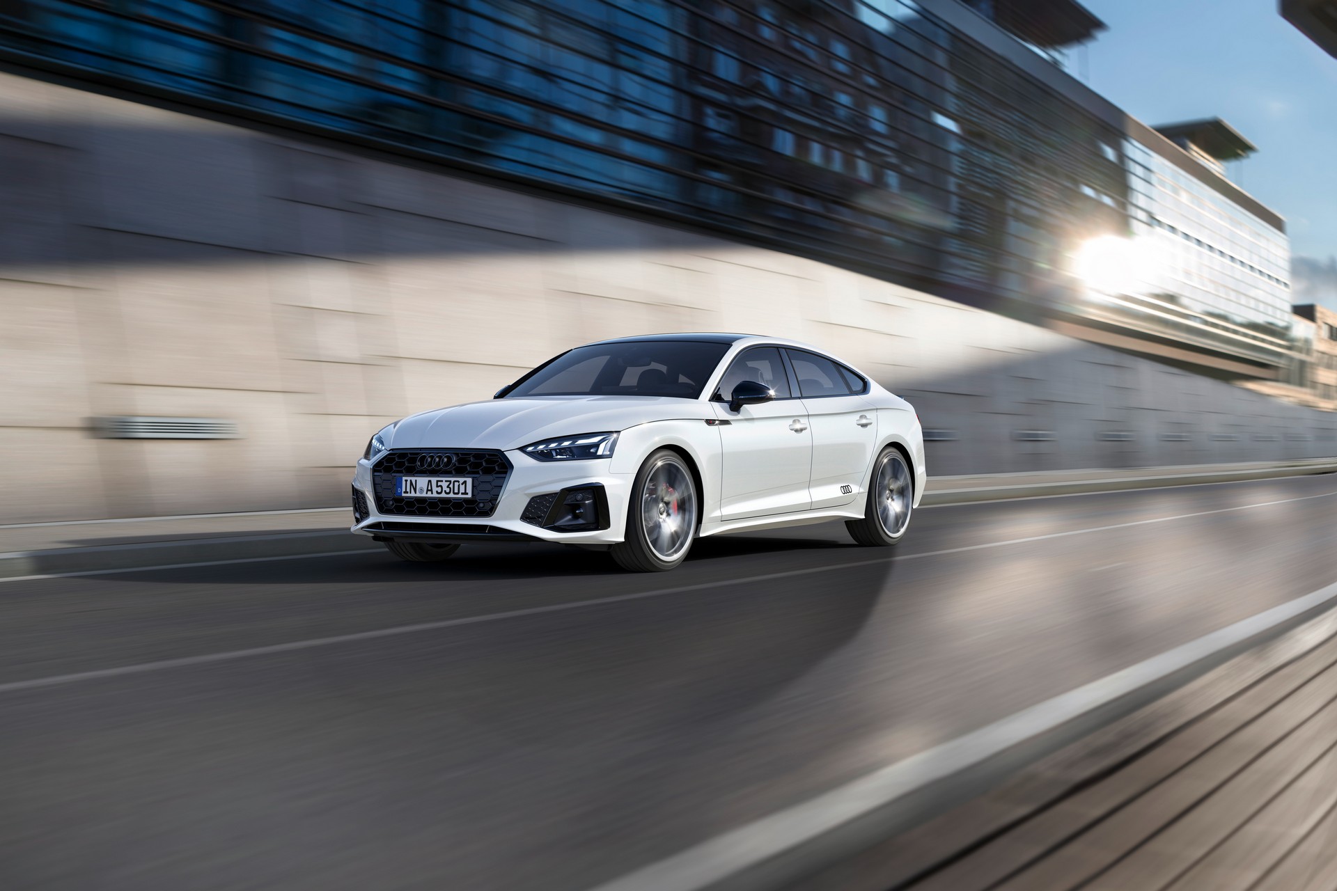 Download 2022 Audi A5 Sportback S line competition plus - Front Three-Quarter HD Wallpaper 1920x1280 #9