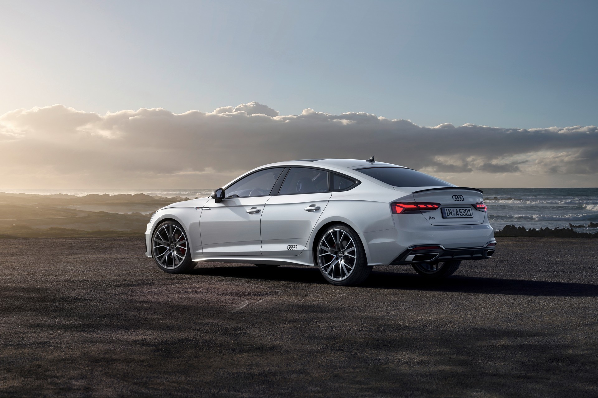 Download 2022 Audi A5 Sportback S line competition plus - Rear Three-Quarter HD Wallpaper 1920x1279 #12