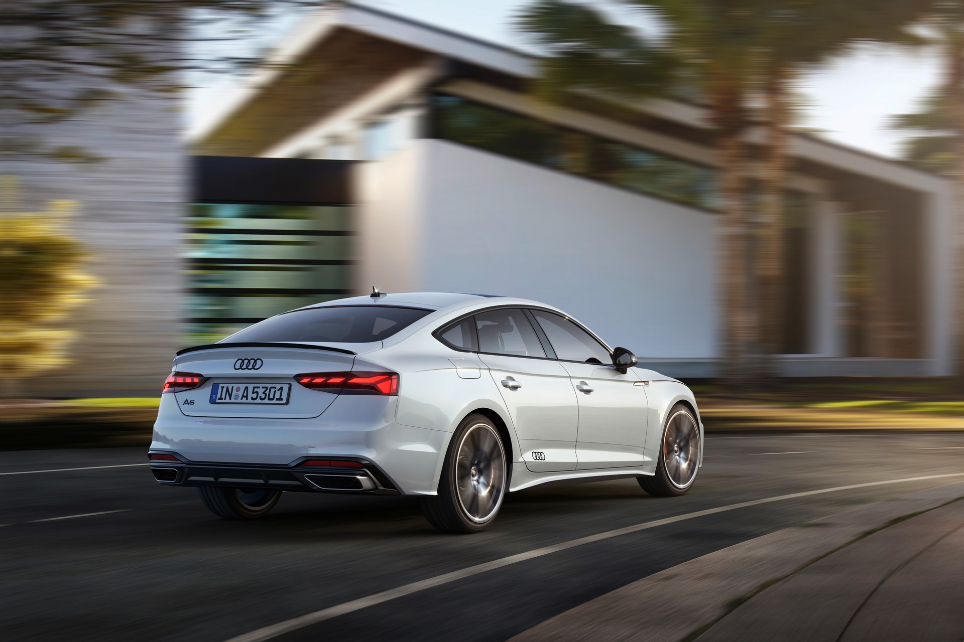 Download 2022 Audi A5 Sportback S line competition plus - Rear Three-Quarter HD Wallpaper 1920x1280 #8
