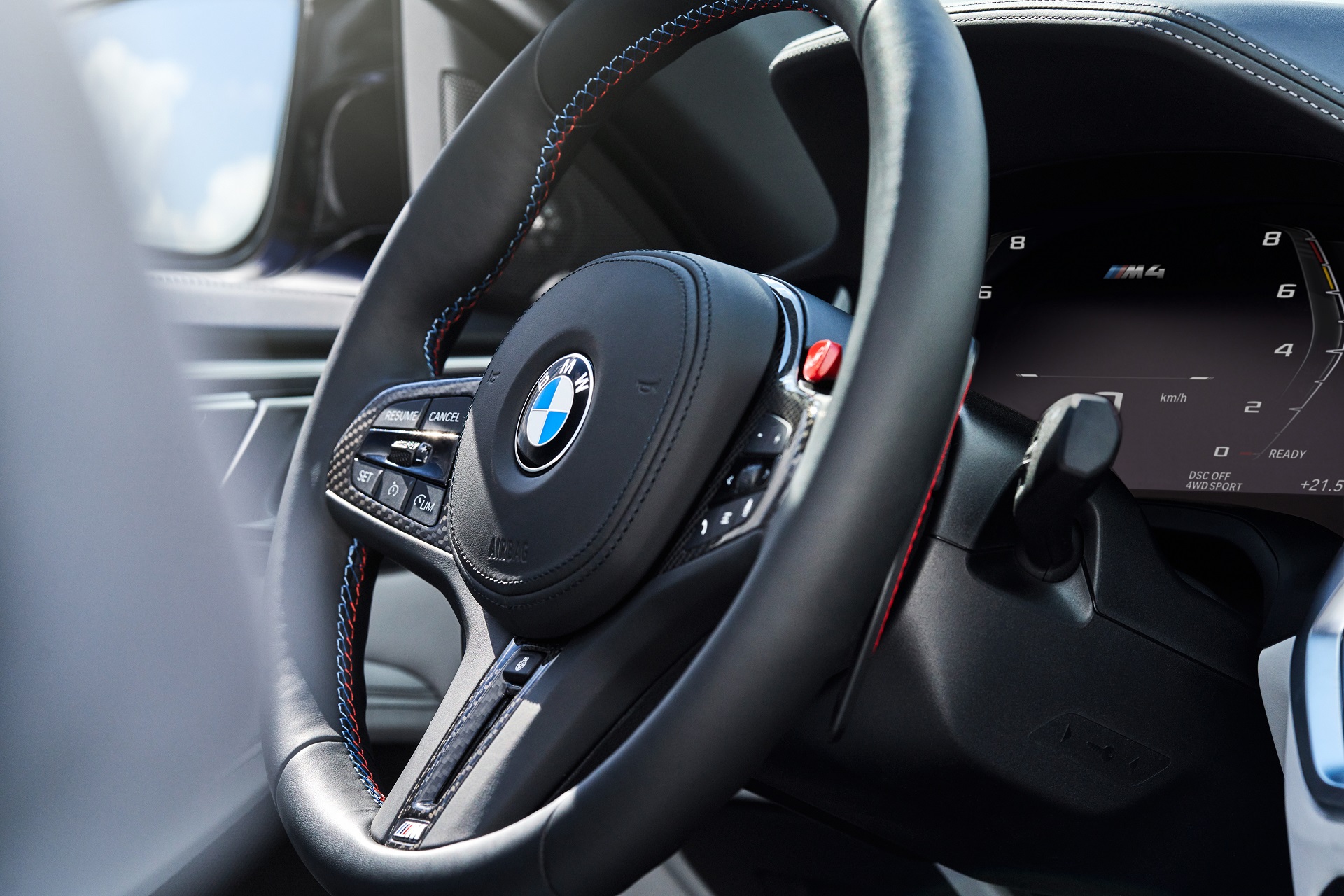 Download 2022 BMW M4 Competition Convertible M xDrive - Interior, Steering Wheel HD Wallpaper 1920x1280 #95