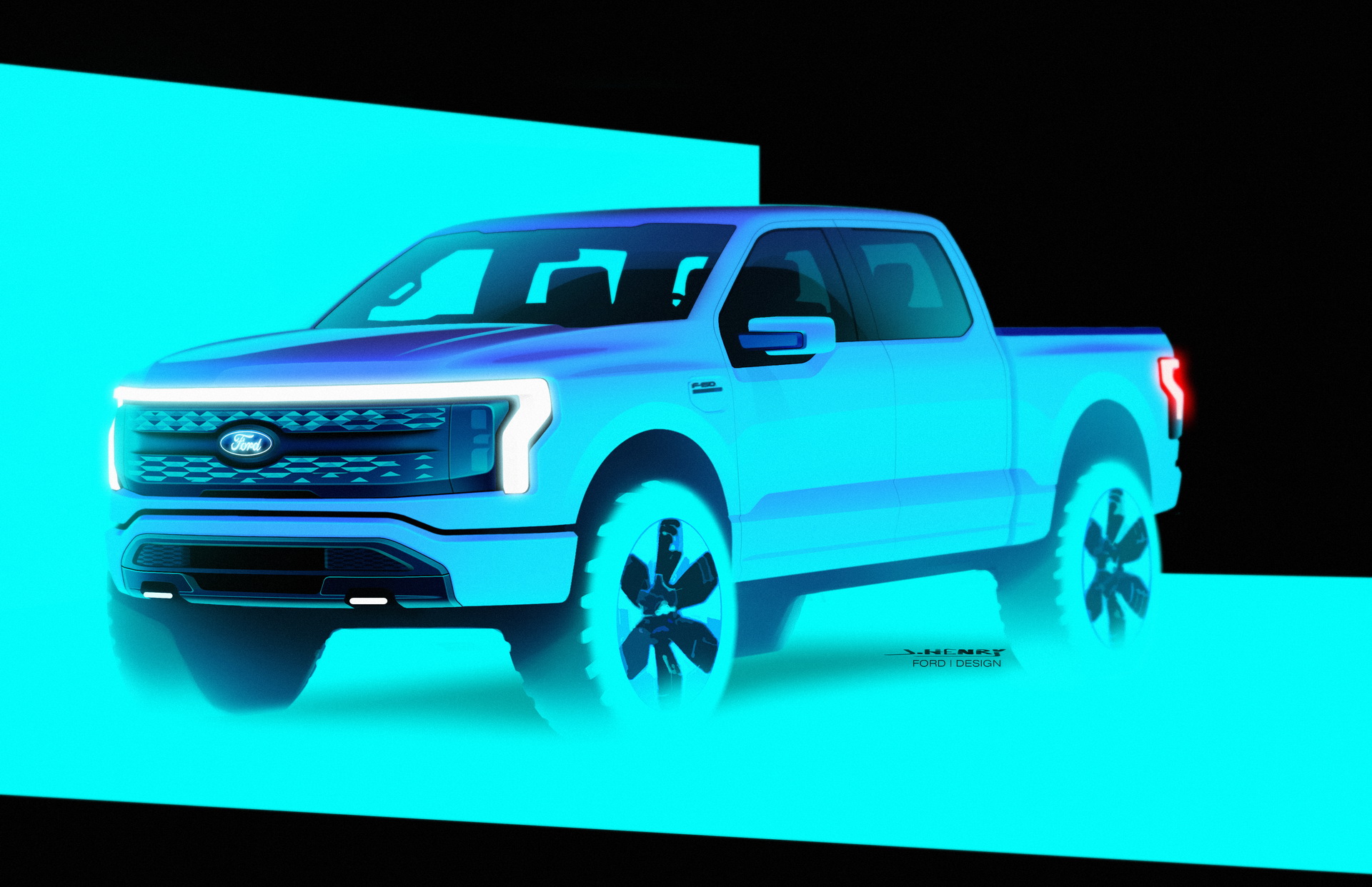 Download 2022 Ford F-150 Lightning - Design Sketch HD Wallpaper 1920x1242 #25