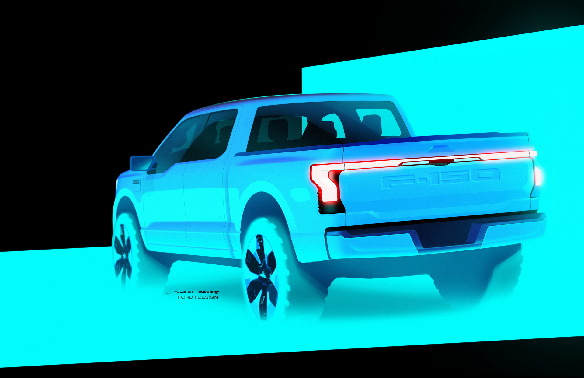 Download 2022 Ford F-150 Lightning - Design Sketch HD Wallpaper 1920x1242 #26