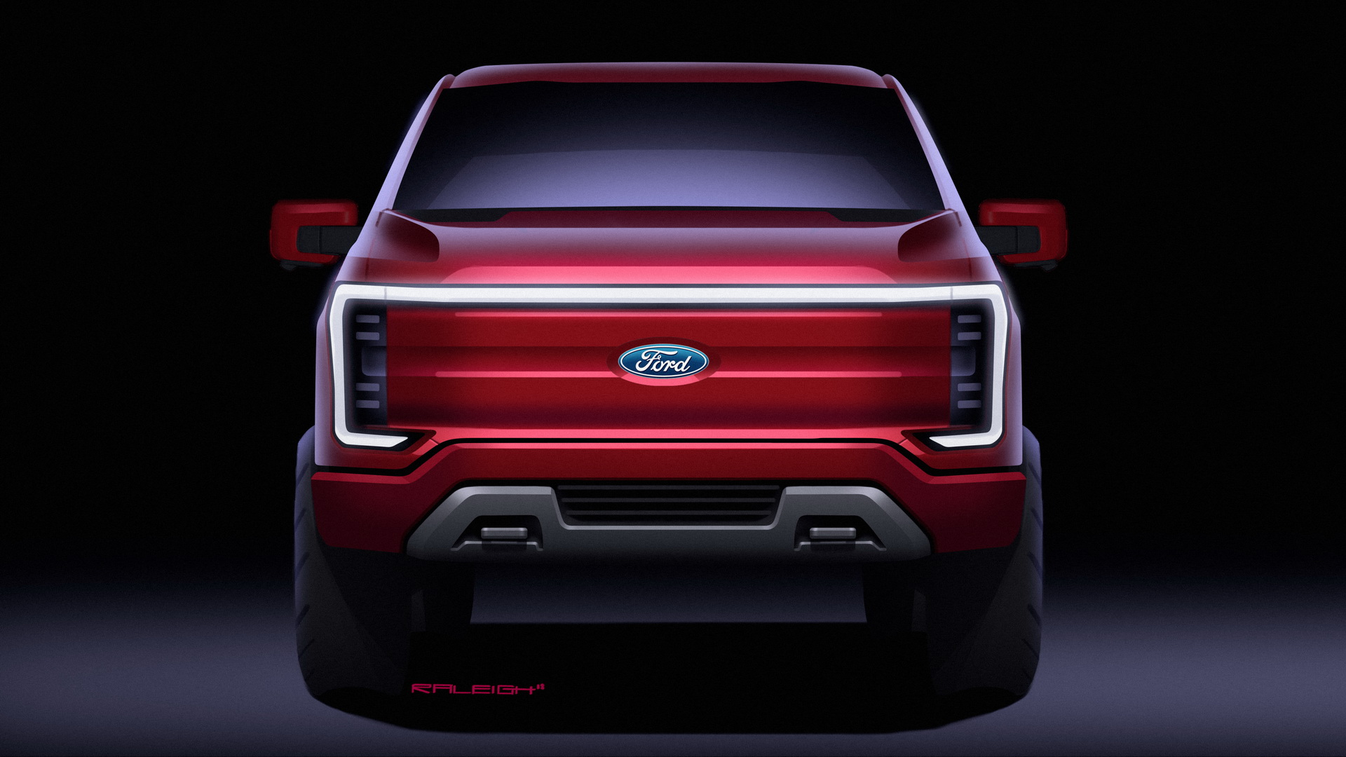 Download 2022 Ford F-150 Lightning - Design Sketch HD Wallpaper 1920x1080 #28