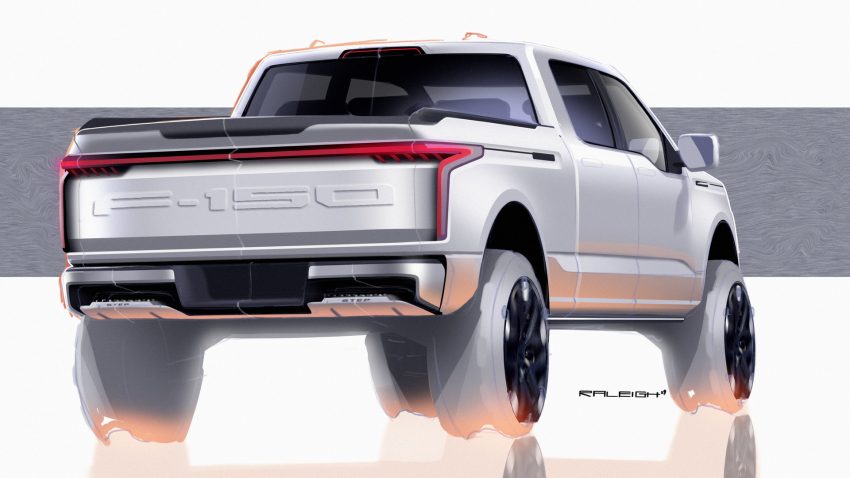 2022 Ford F-150 Lightning - Design Sketch Wallpaper 850x478 #24