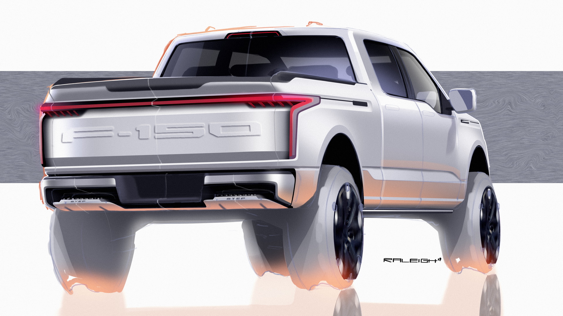 Download 2022 Ford F-150 Lightning - Design Sketch HD Wallpaper 1920x1080 #24