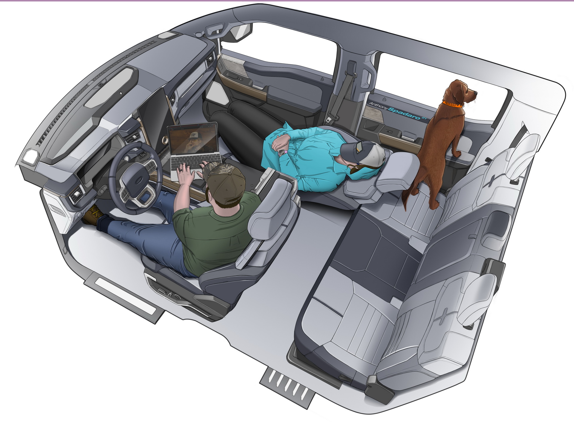 Download 2022 Ford F-150 Lightning - Design Sketch HD Wallpaper 1920x1432 #31